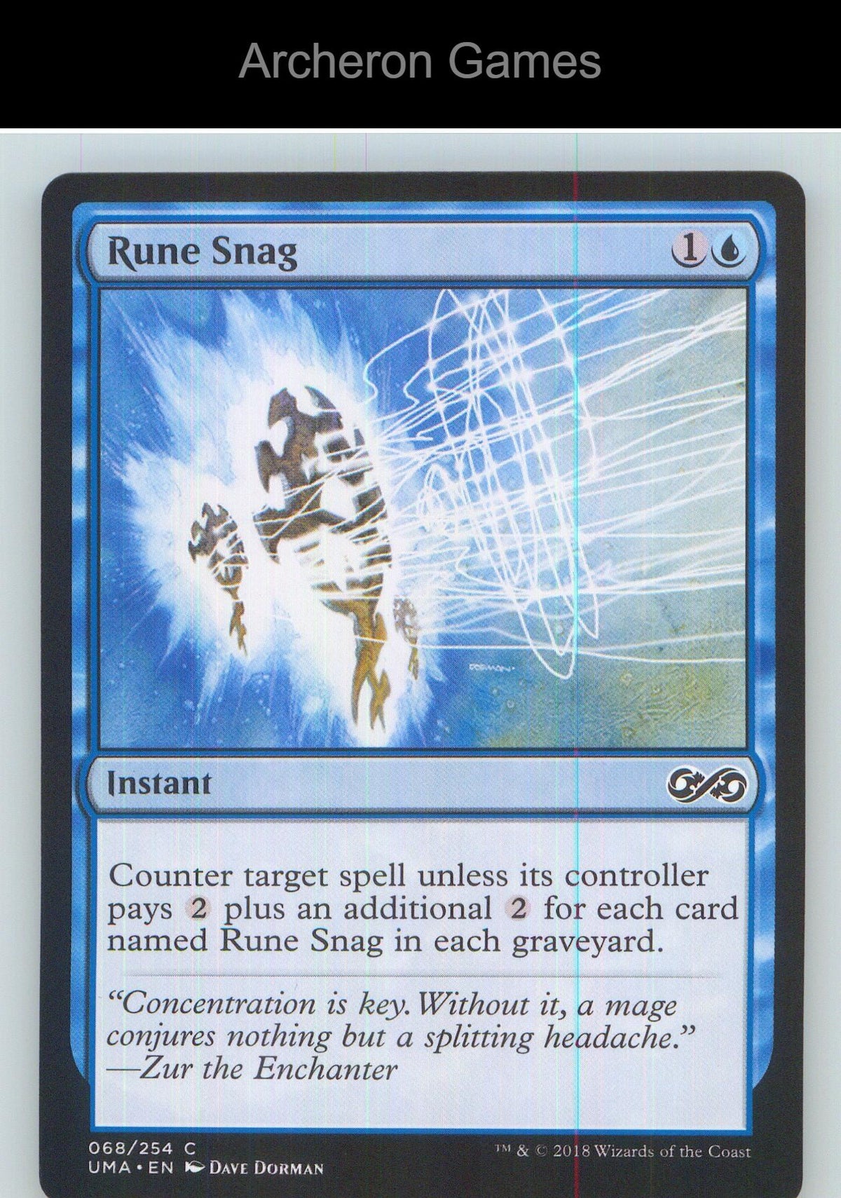 Rune Snag UMA 68 C MTG Card NM/EX+