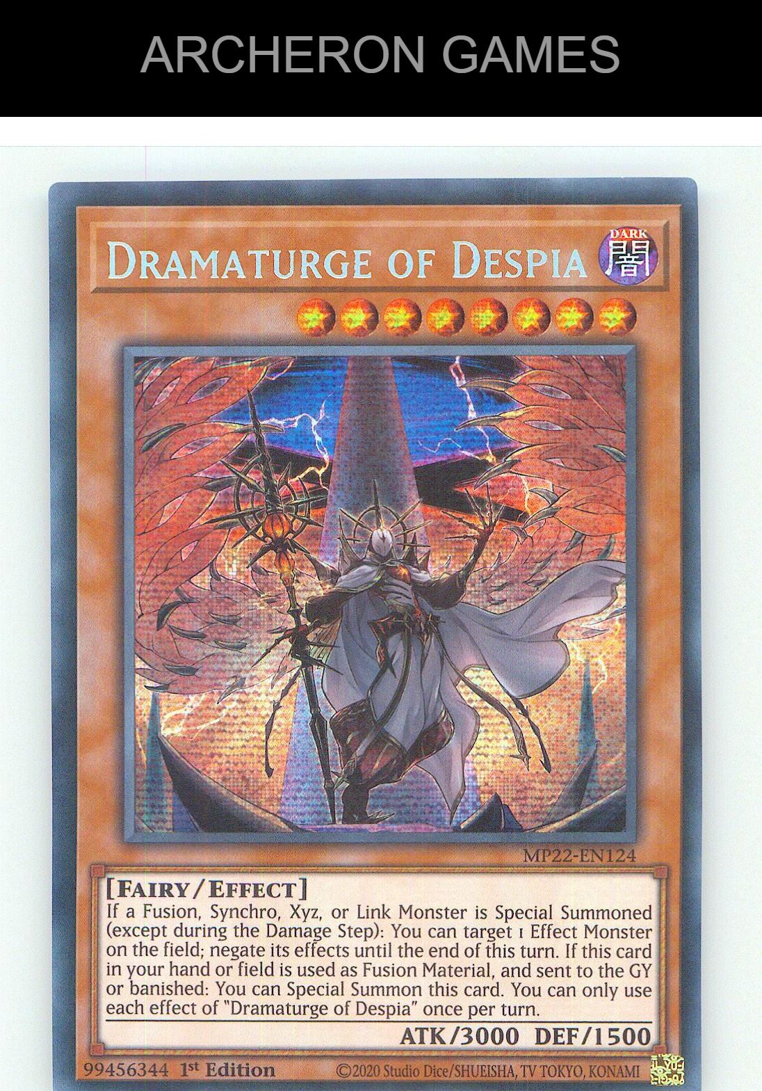 Dramaturge of Despia Prismatic Secret Rare YUGIOH Card 1st Edition