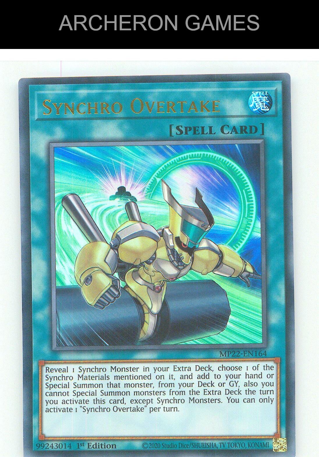 Synchro Overtake Ultra Rare YUGIOH Card 1st Edition