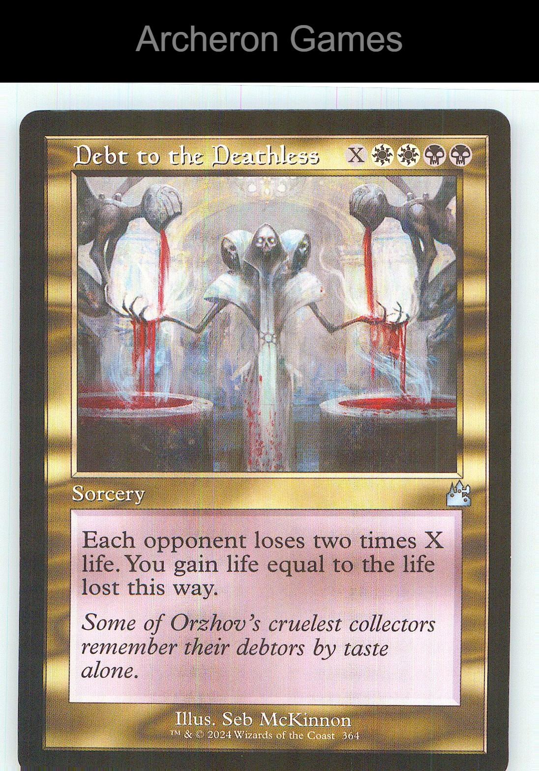 Debt to the Deathless (Retro Frame) RVR 364 UC MTG Card NM/EX+