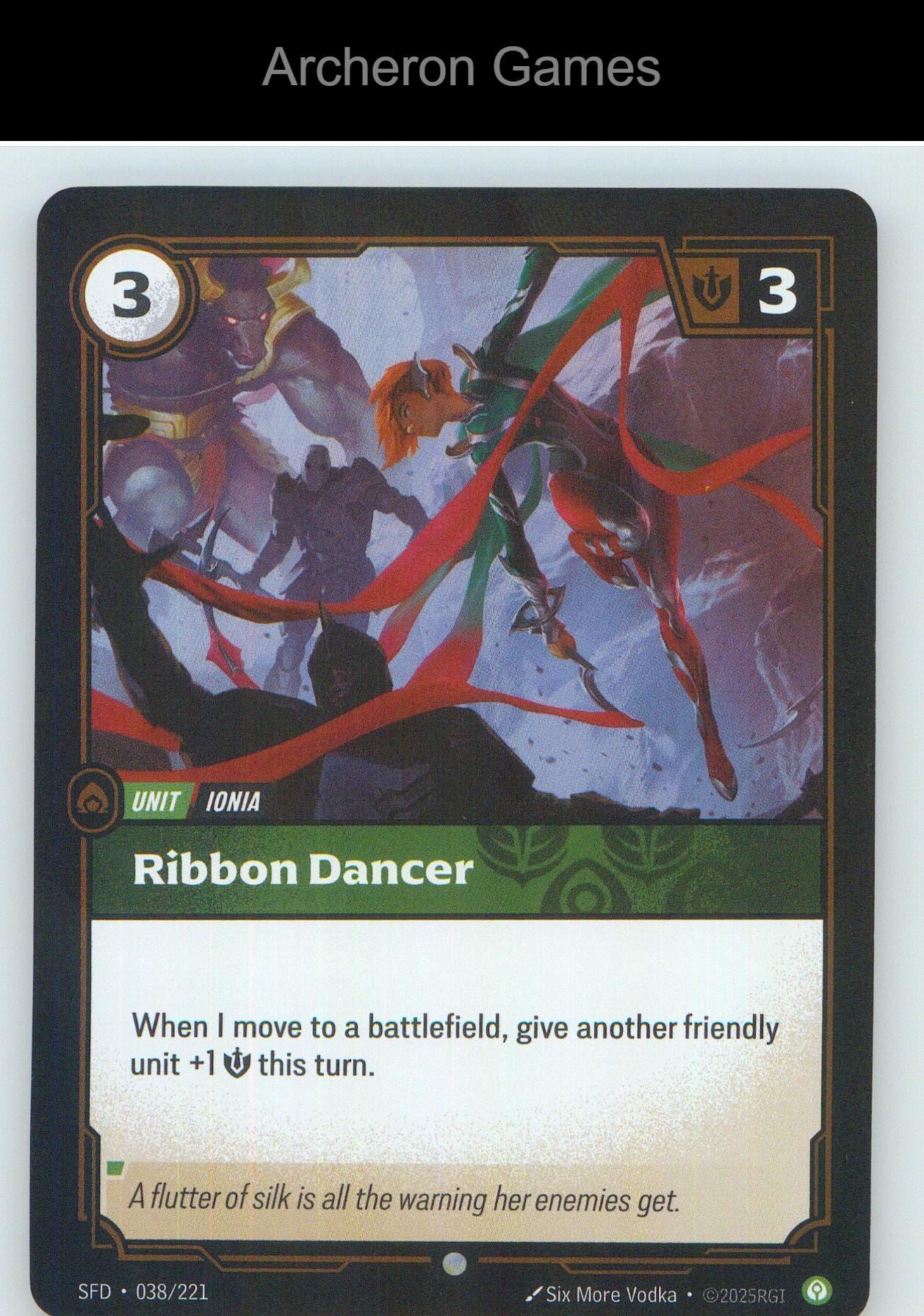 Ribbon Dancer SFD 038/221 C Spiritforged Riftbound Card