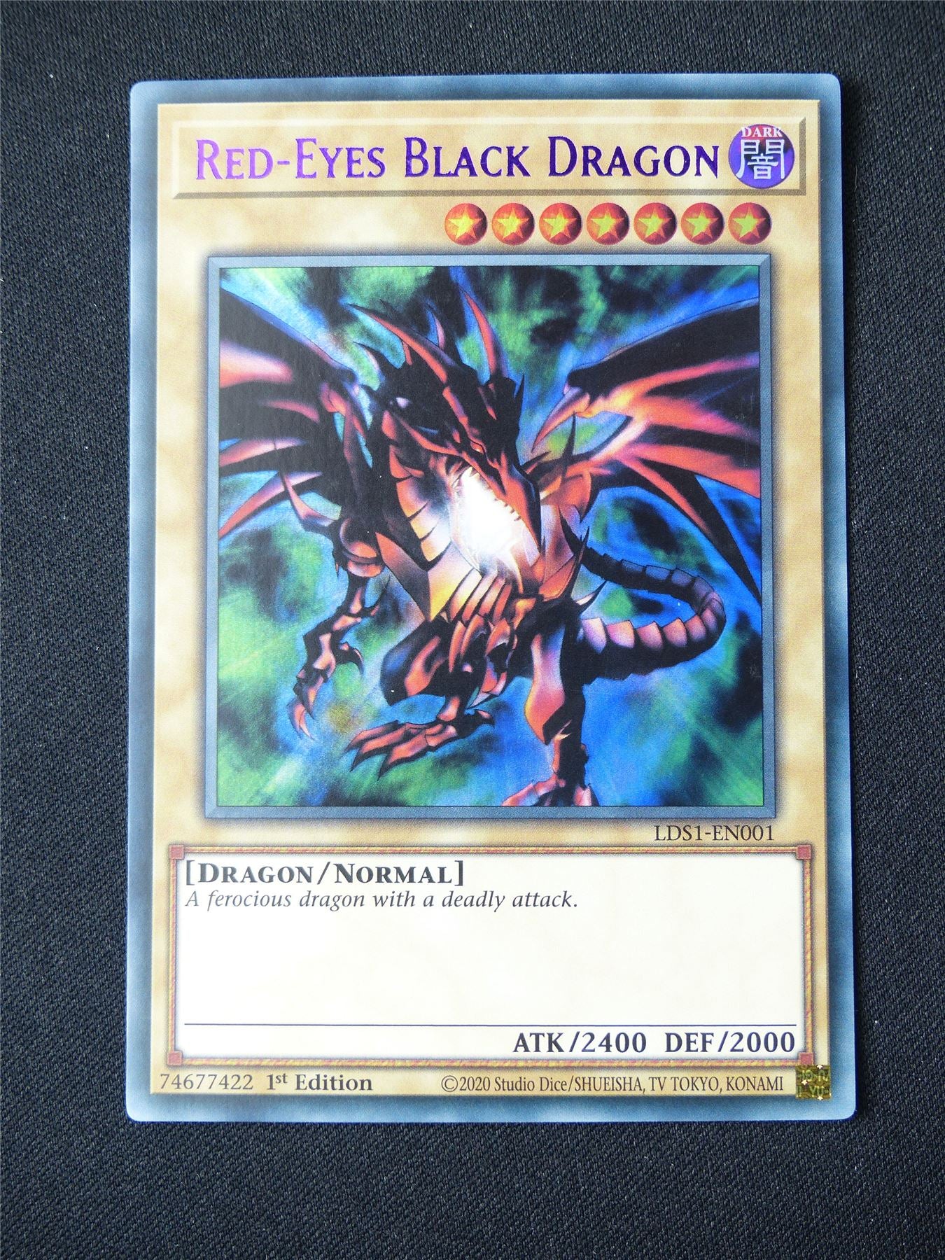 Red-Eyes Black Dragon LDS1 Ultra Rare purple - 1st ed Yugioh Card #1VG