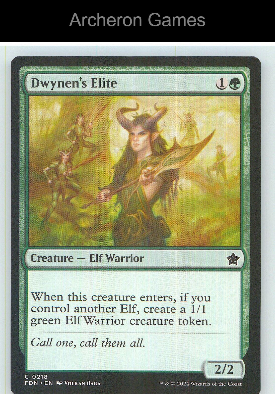 Dwynen's Elite FDN 218 C MTG Card NM/EX+
