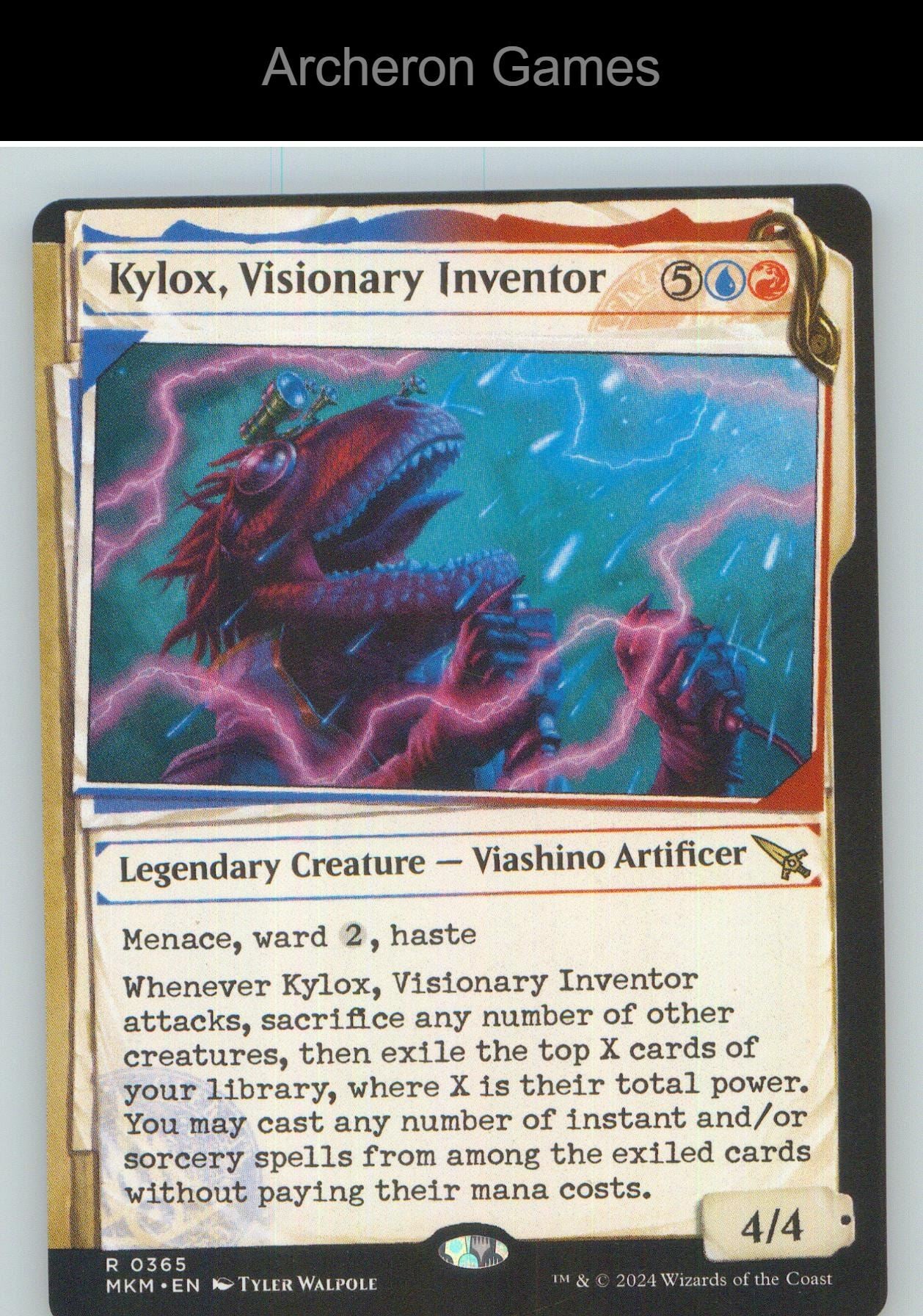 Kylox, Visionary Inventor (Showcase) MKM 365 R MTG Card NM/EX+