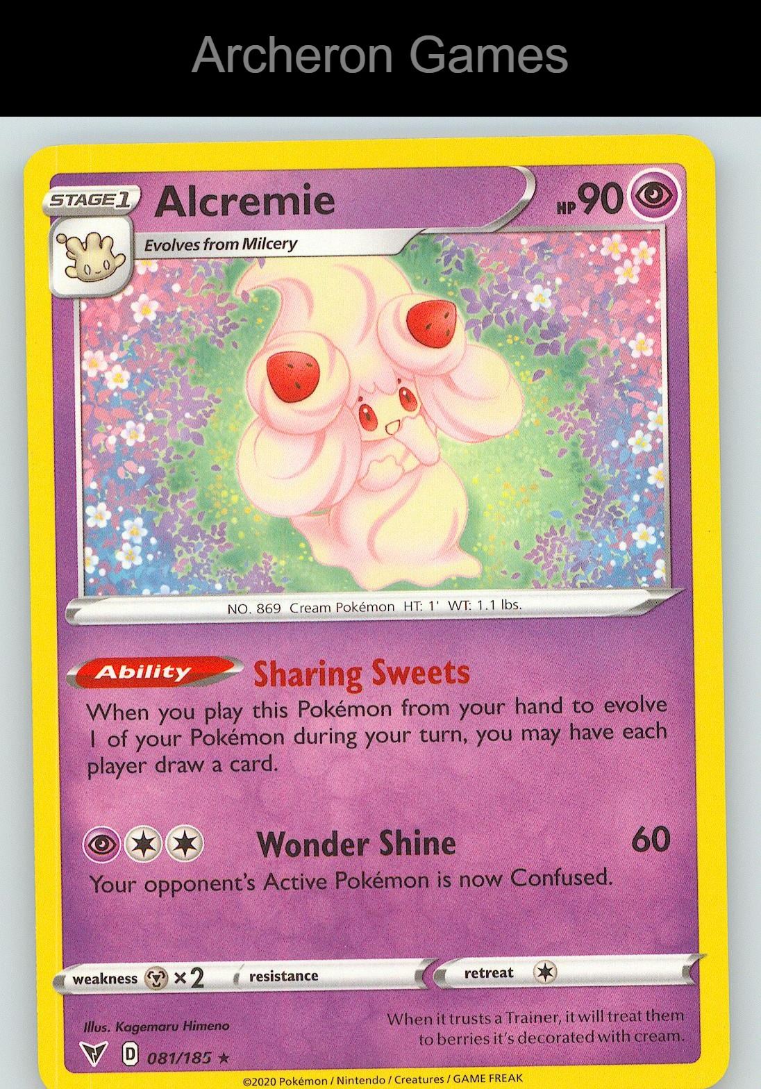 Pokemon Card Alcremie VIV 081/185 R Vivid Voltage