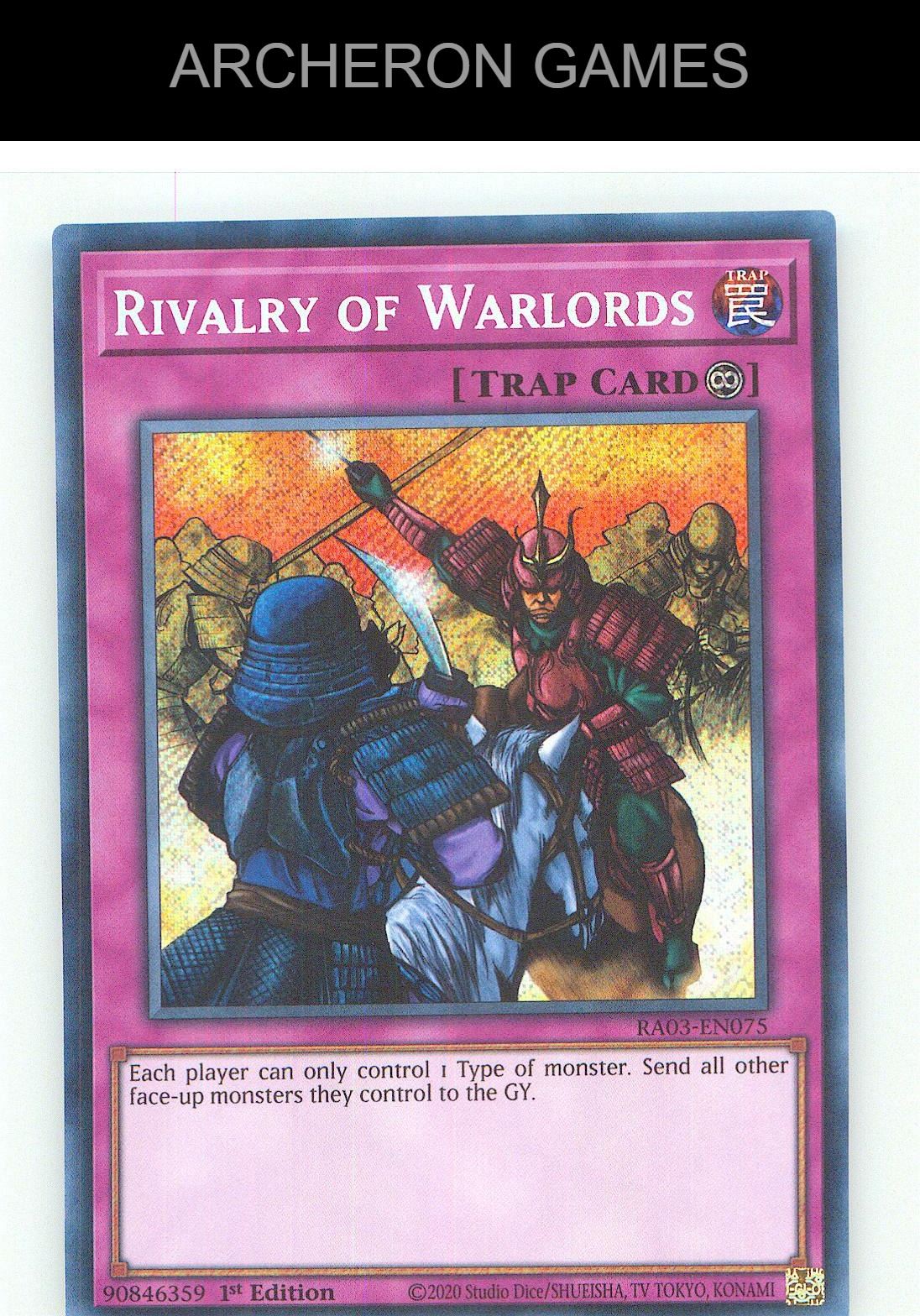 Rivalry of Warlords (Secret Rare) SEC YUGIOH Card 1st Edition