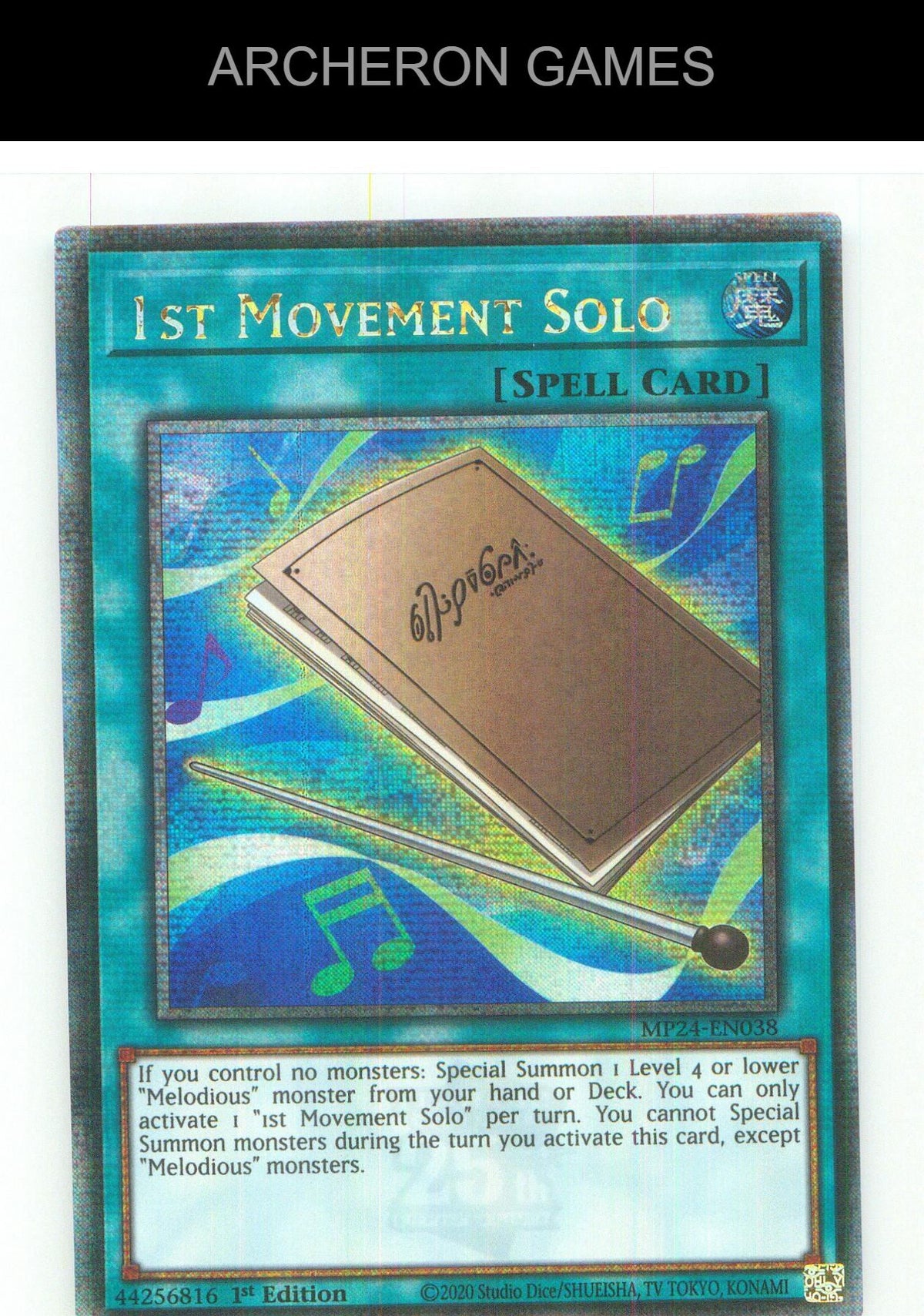 1st Movement Solo (Quarter Century Secret Rare) YUGIOH Card 1st Edition