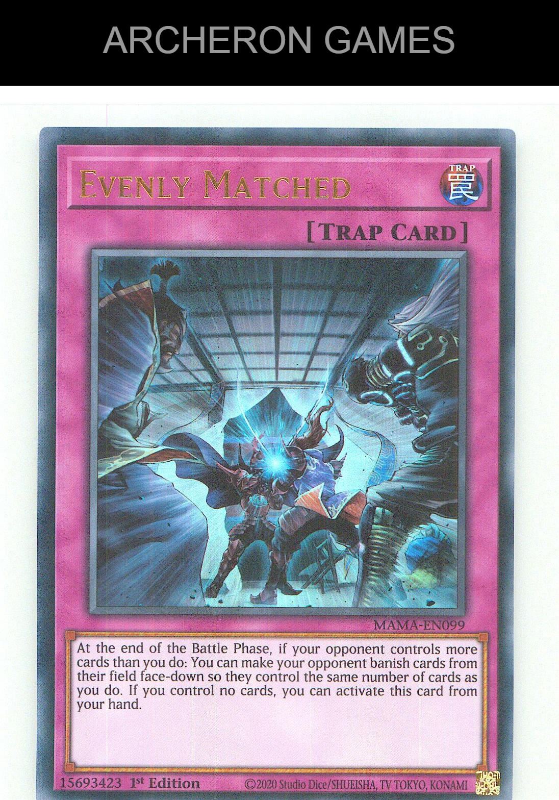 Evenly Matched Ultra Rare YUGIOH Card 1st Edition