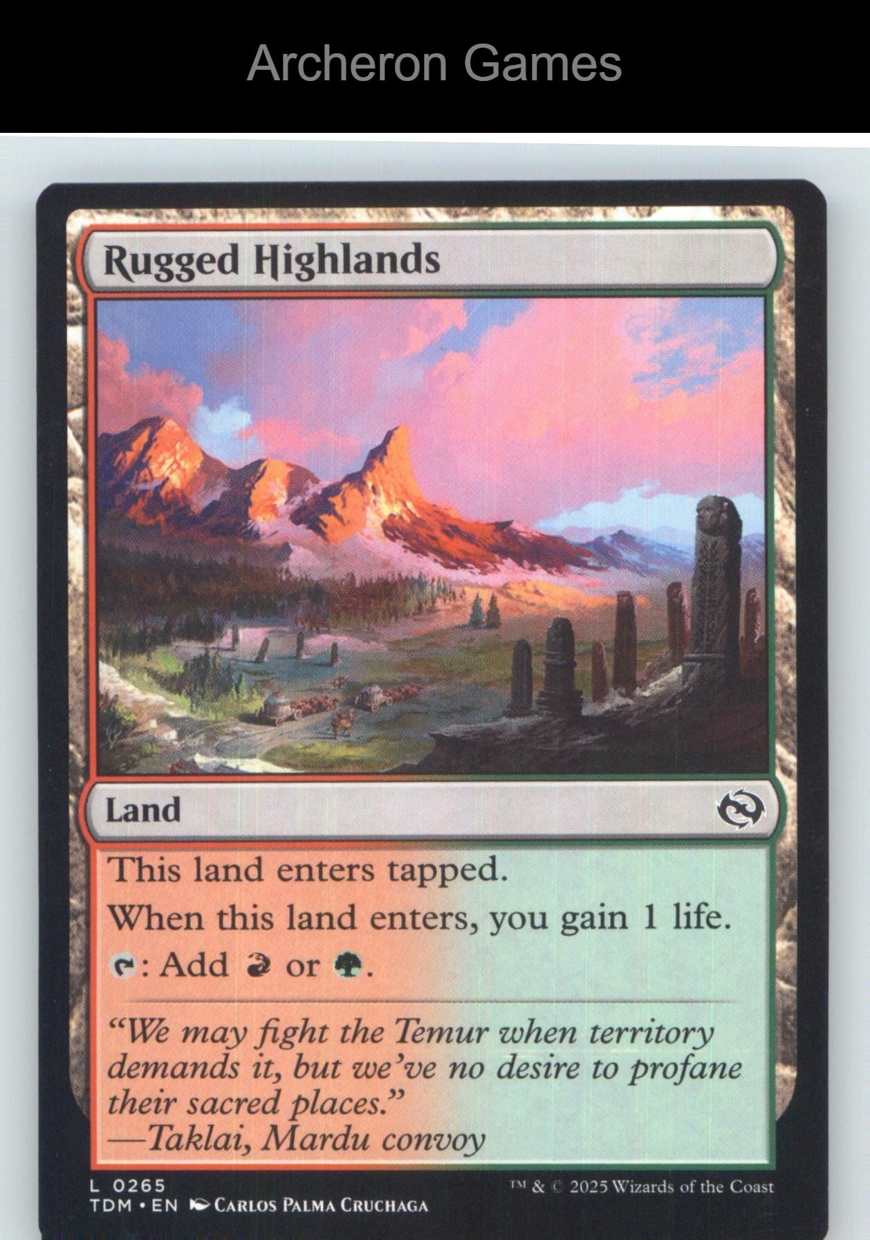 Rugged Highlands TDM 265 Land MTG Card NM/EX+