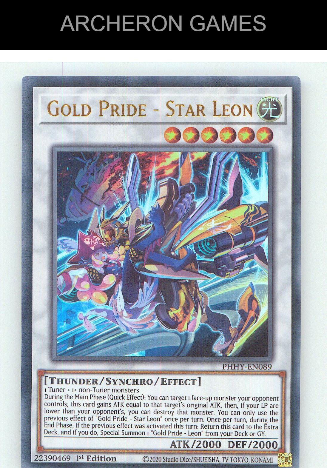 Gold Pride - Star Leon Ultra Rare YUGIOH Card 1st Edition