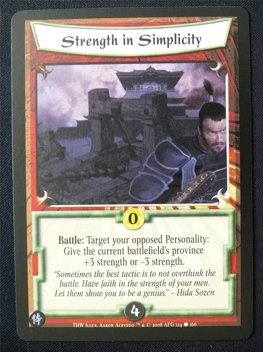 Strength in Simplicity - THW - Legend of the Five Rings L5R Card #XT