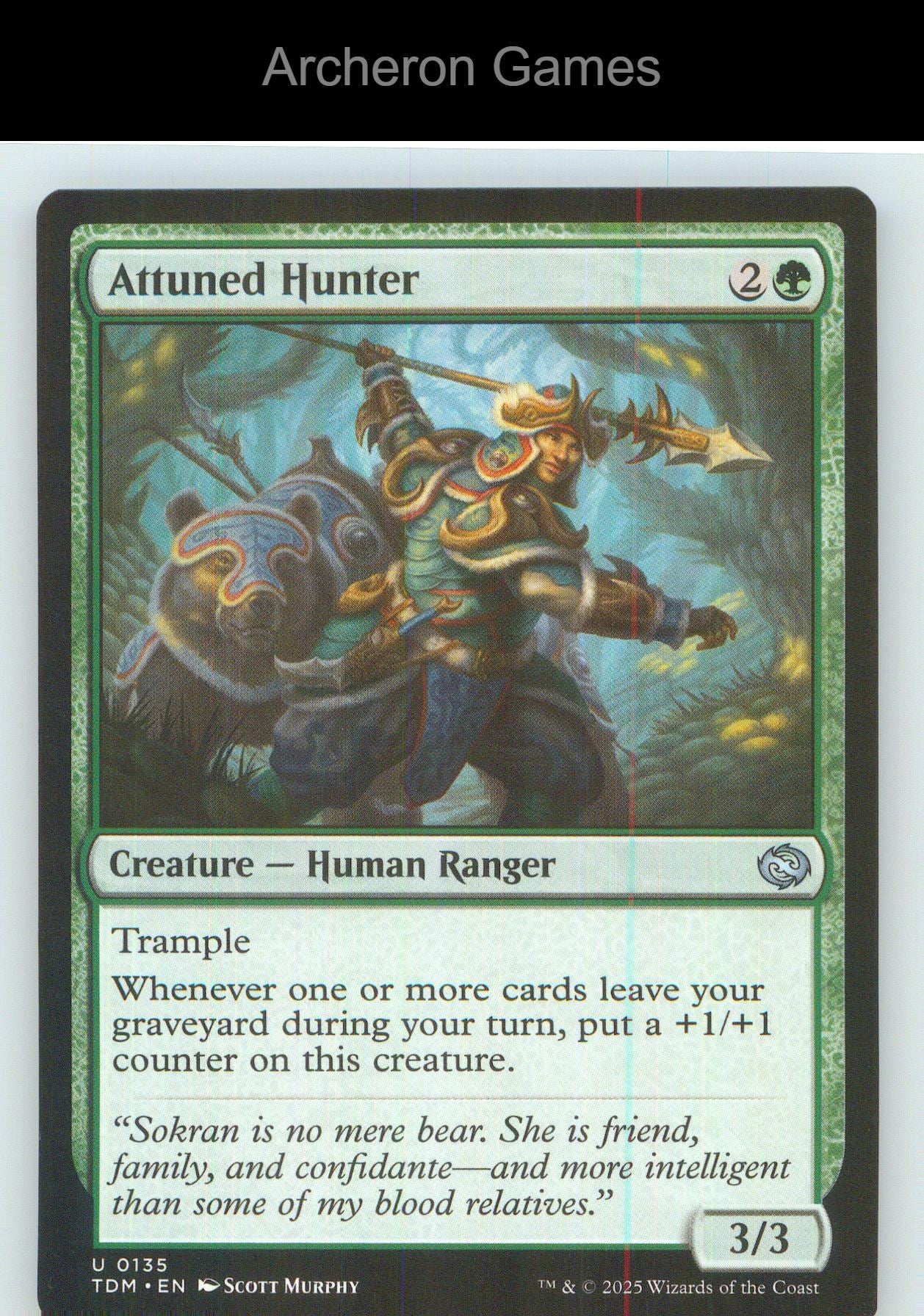 Attuned Hunter TDM 135 UC MTG Card NM/EX+