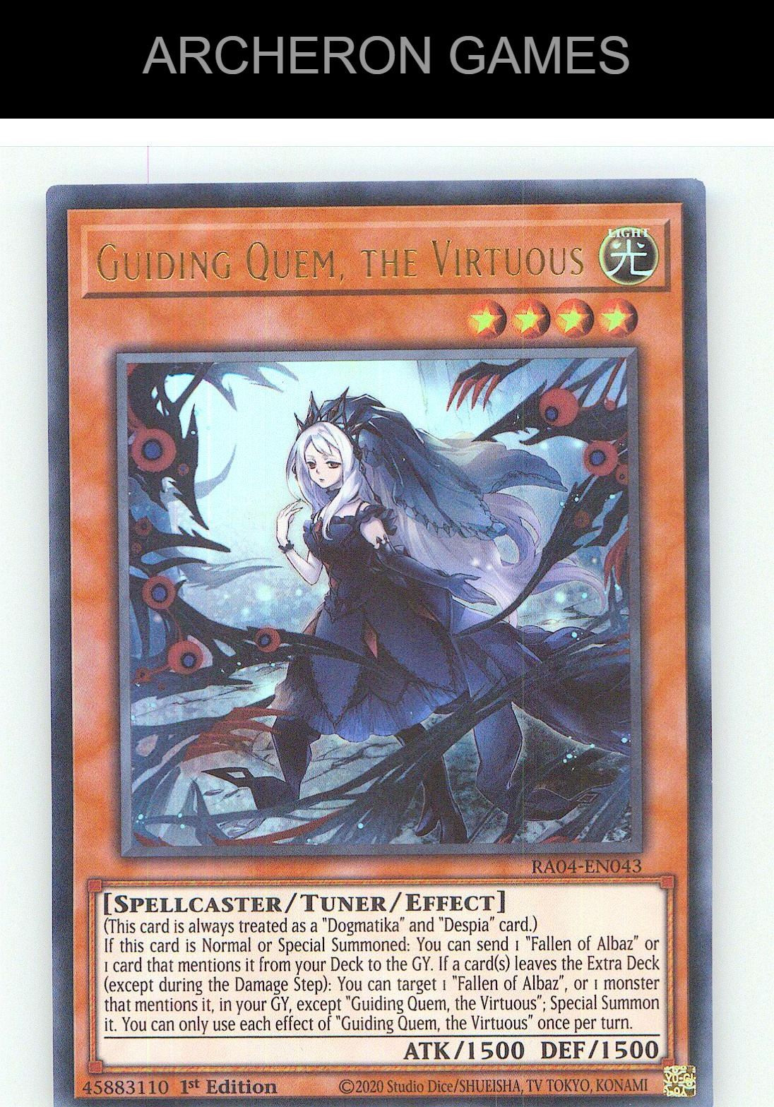 Guiding Quem, the Virtuous (UR) Ultra Rare YUGIOH Card 1st Edition