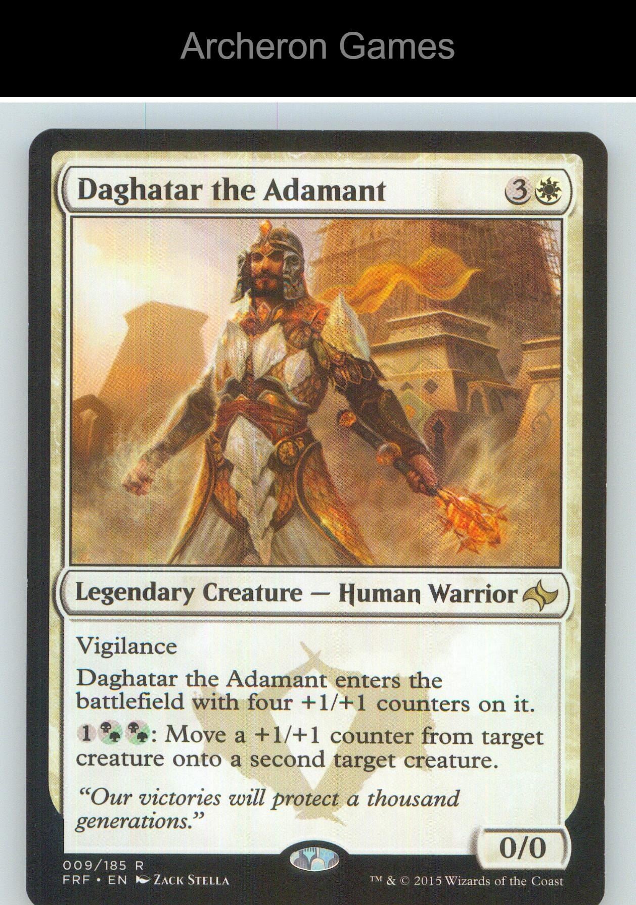 Daghatar the Adamant FRF 9 R MTG Card NM/EX+