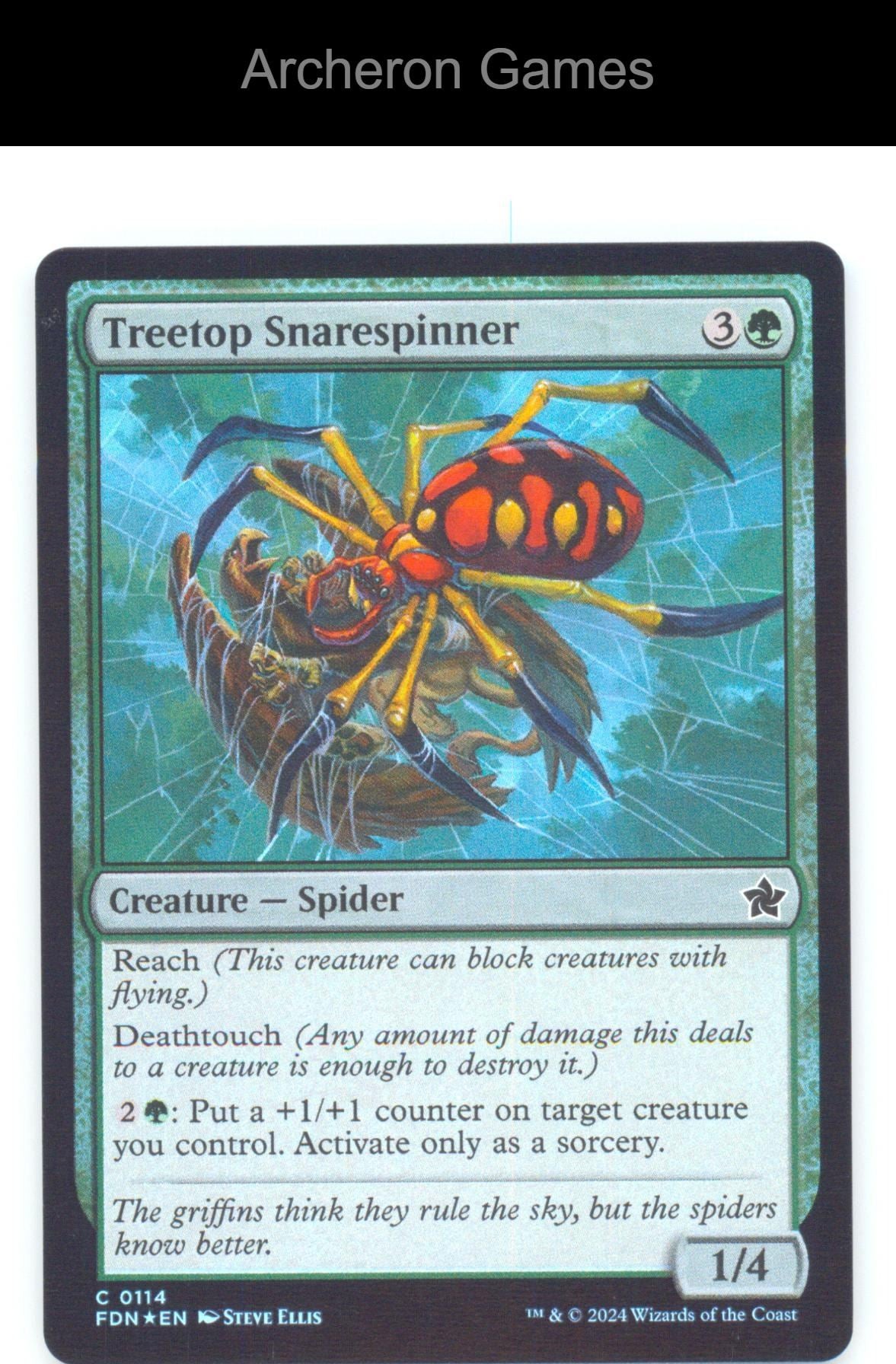 Treetop Snarespinner FDN 114 C MTG Card Foundations Foil