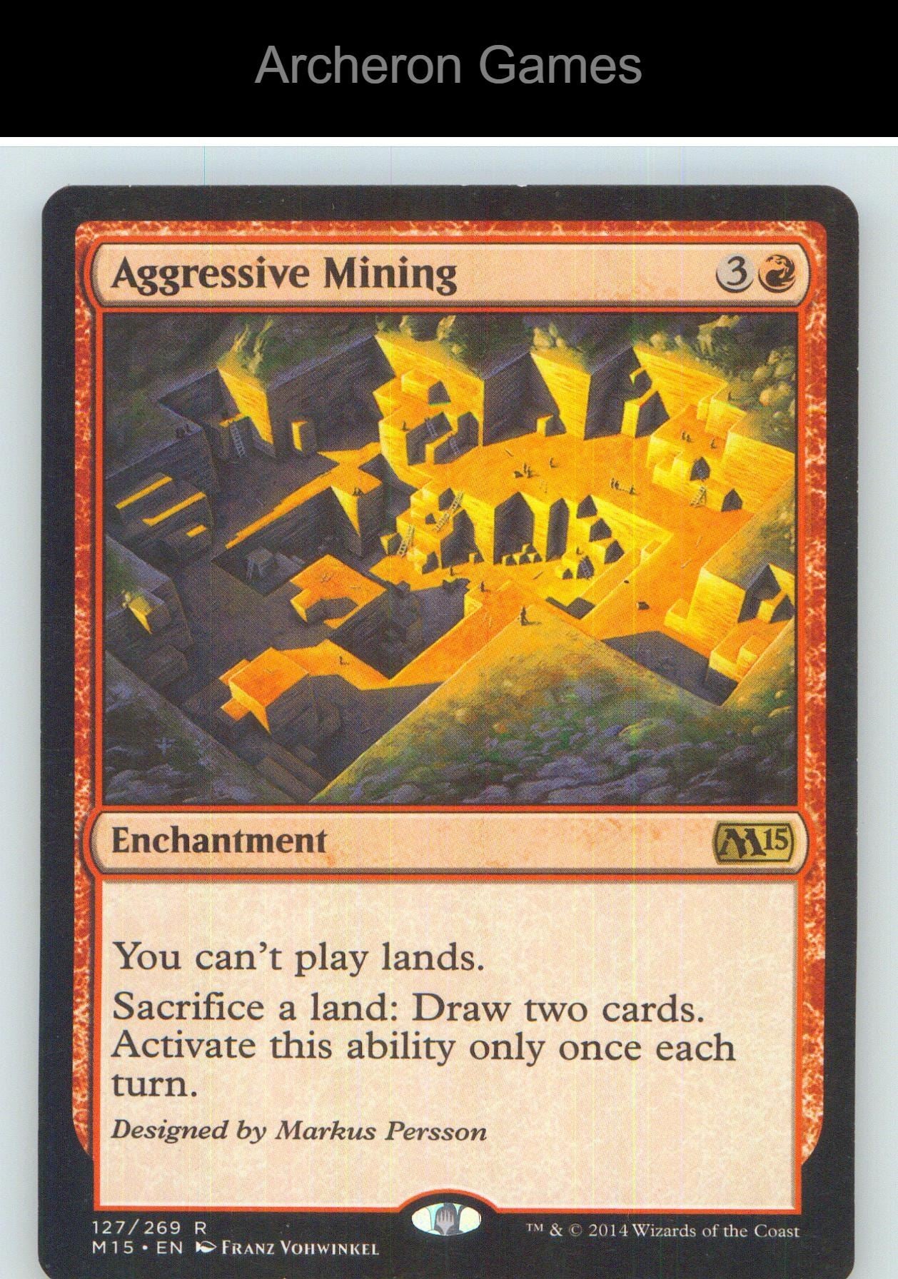 Aggressive Mining M15 127 R MTG Card NM/EX+