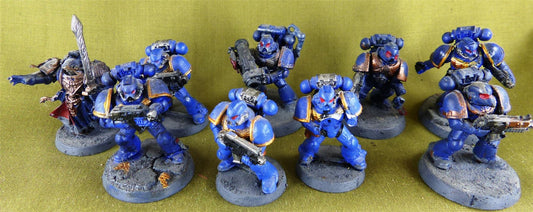 TACTICAL SQUAD- space marines-Painted - Warhammer AoS 40k #N1