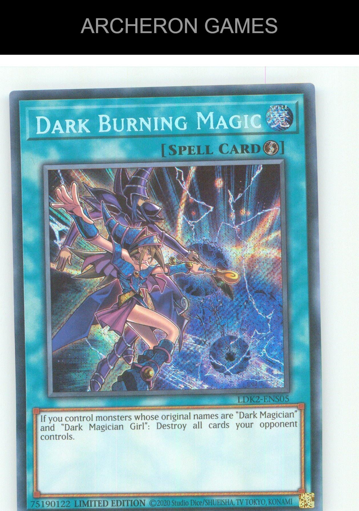 Dark Burning Magic SEC YUGIOH Card Limited