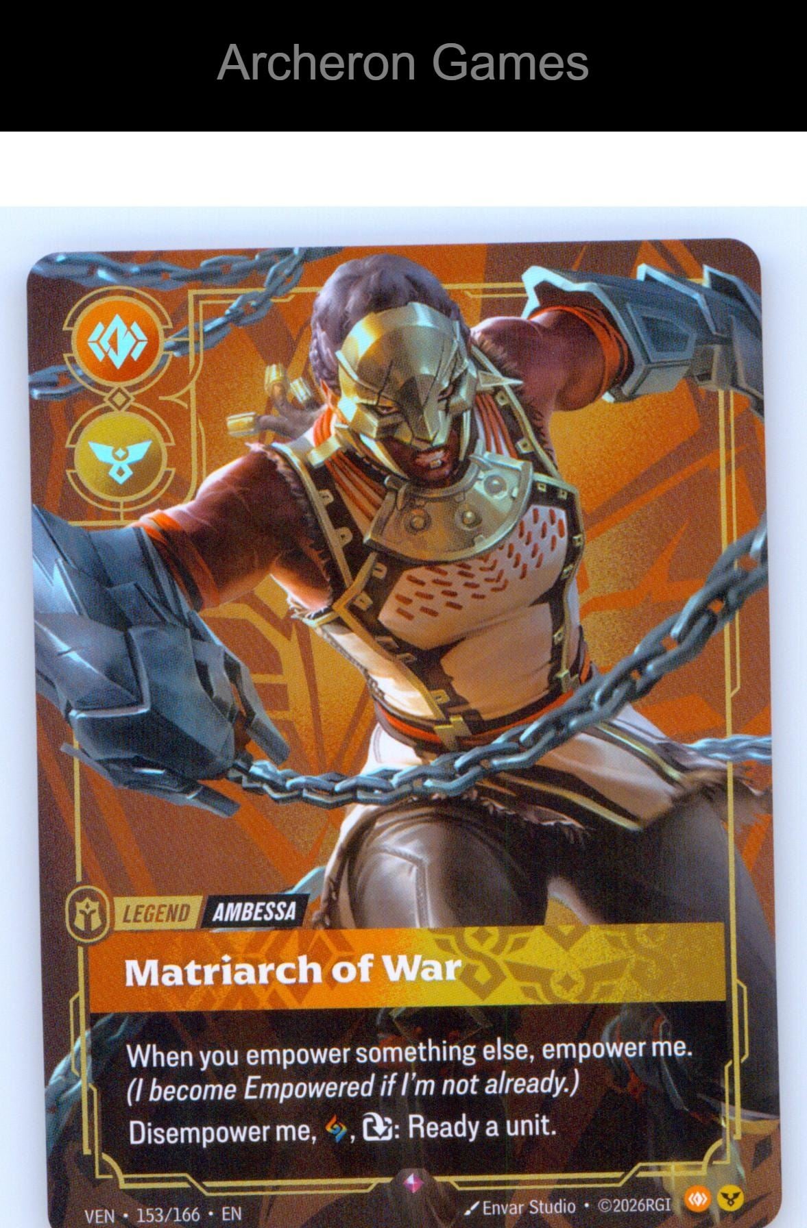 Ambessa - Matriarch of War VEN 153/166 R Vendetta Riftbound Card
