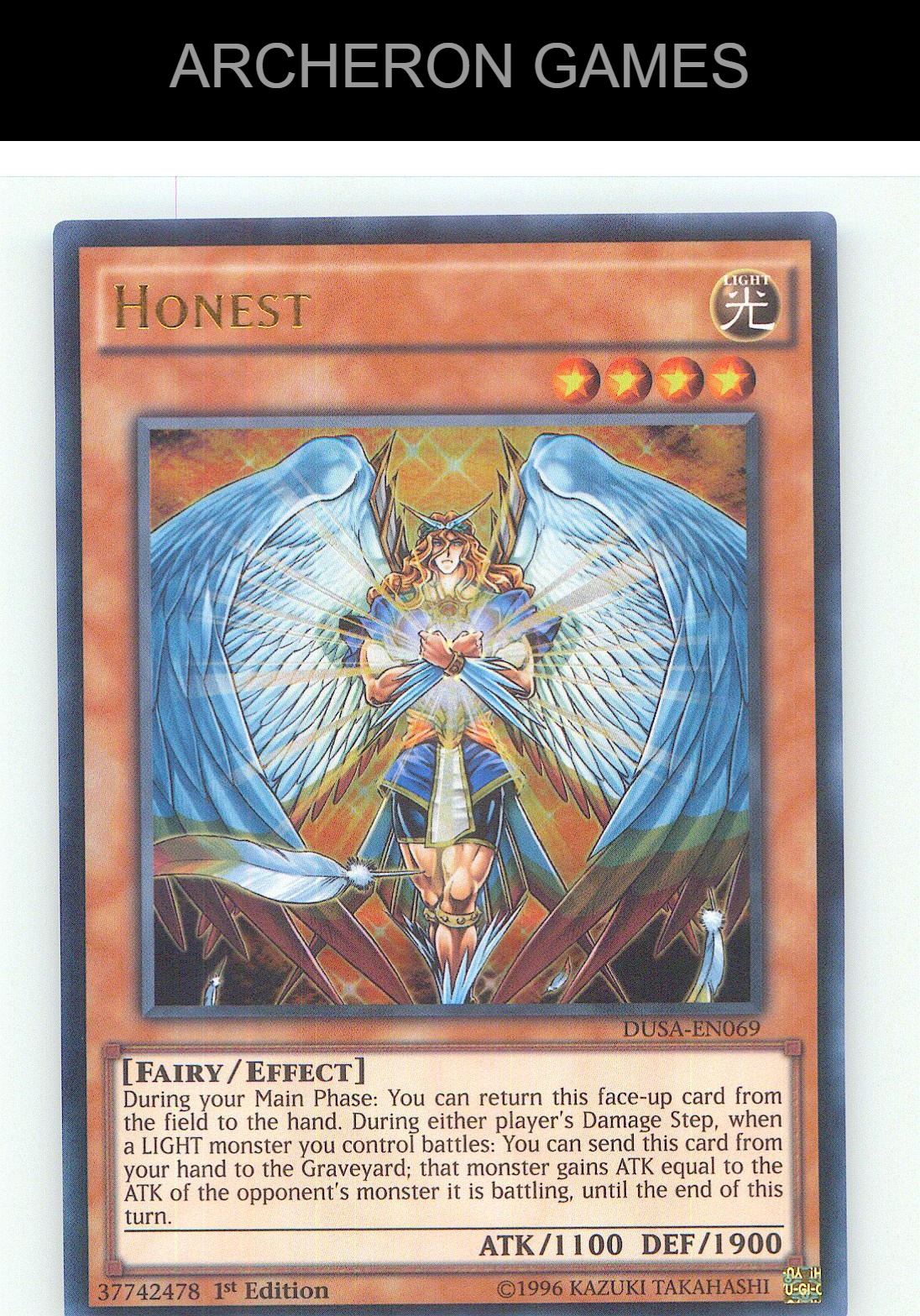 Honest Ultra Rare YUGIOH Card 1st Edition