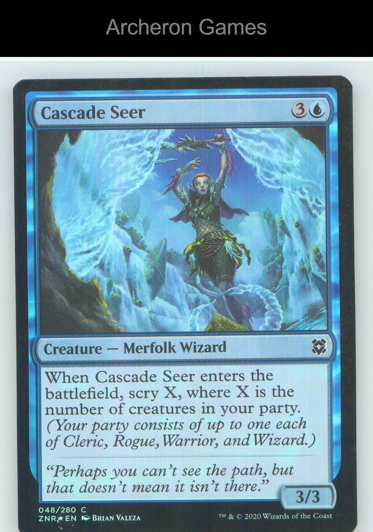 Cascade Seer ZNR 48 C MTG Card NM/EX+ Foil