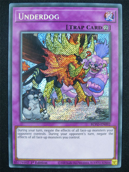 Underdog BLVO Secret Rare - 1st ed Yugioh Card #6C