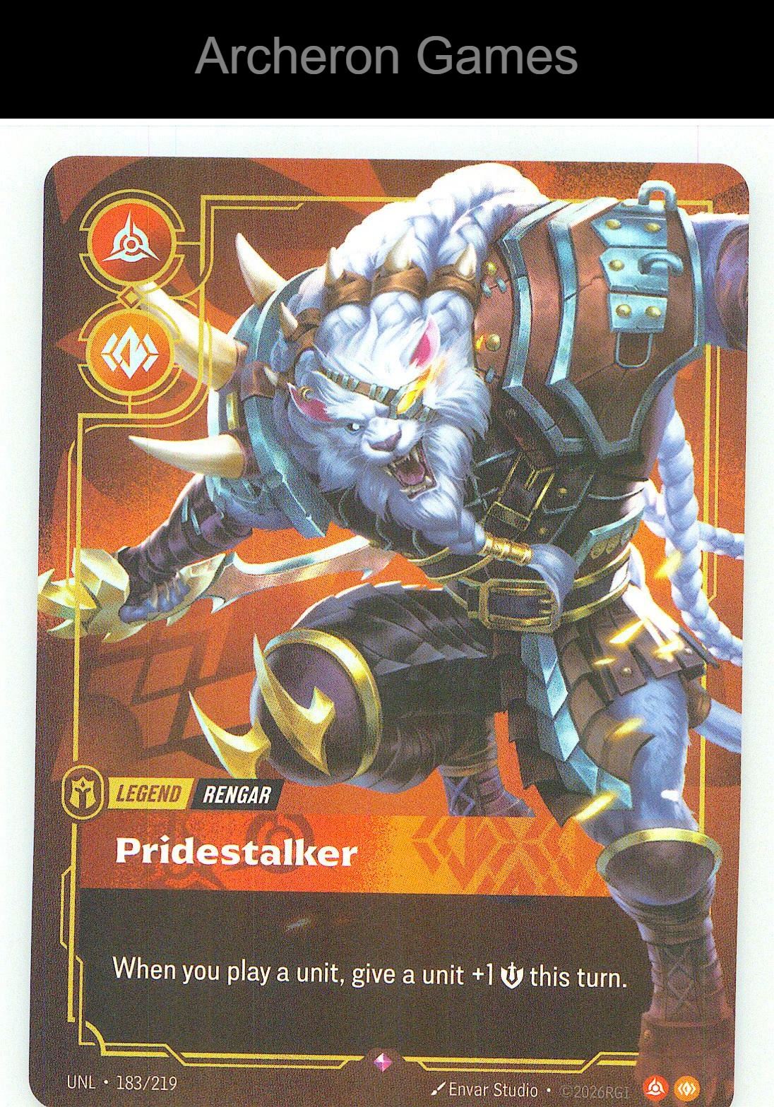 Rengar - Pridestalker UNL 183/219 R Unleashed Riftbound Card