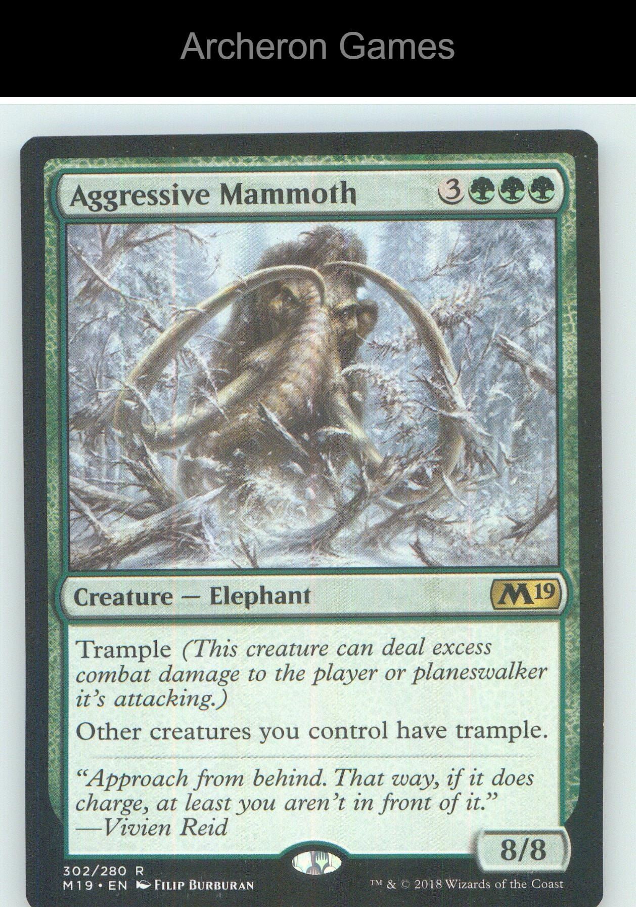 Aggressive Mammoth M19 302 R MTG Card NM/EX+