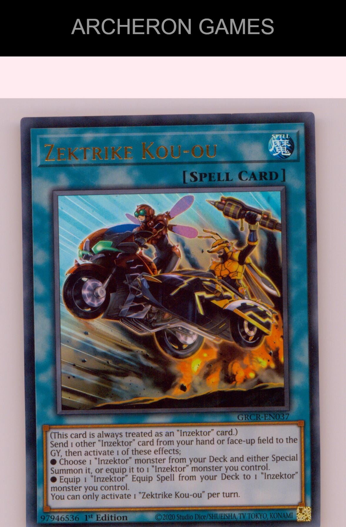 Zektrike Kou-ou Ultra Rare YUGIOH Card 1st Edition