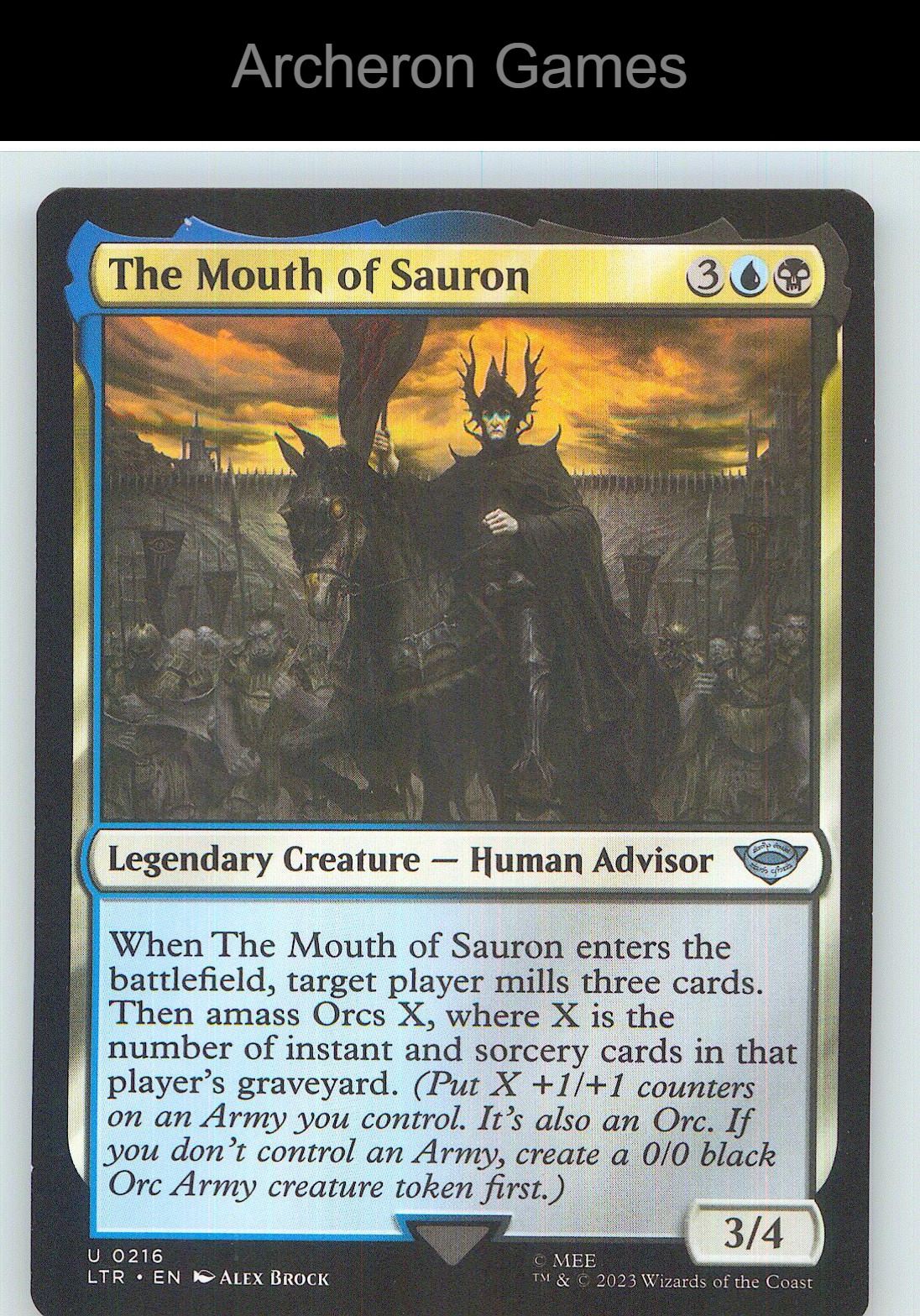 The Mouth of Sauron LTR 216 UC MTG Card NM/EX+