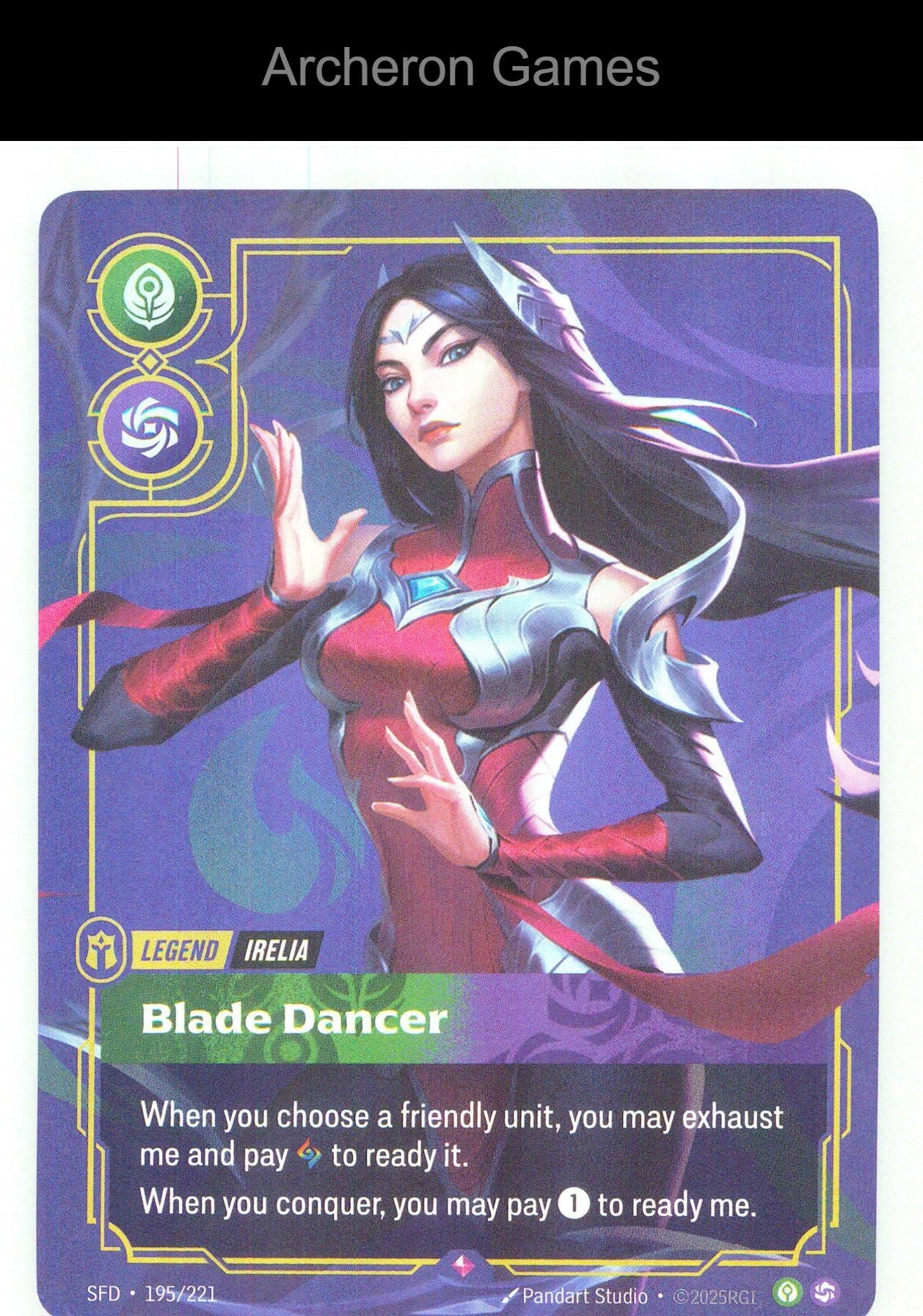 Irelia - Blade Dancer SFD 195/221 R Spiritforged Riftbound Card Foil