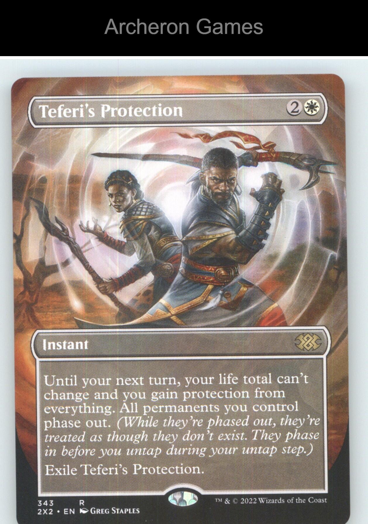 Teferi's Protection (Borderless) 2X2 343 R MTG Card NM/EX+