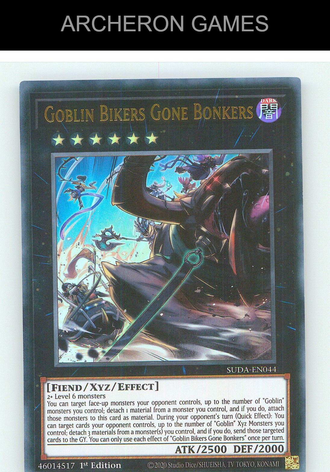 Goblin Bikers Gone Bonkers Ultra Rare YUGIOH Card 1st Edition