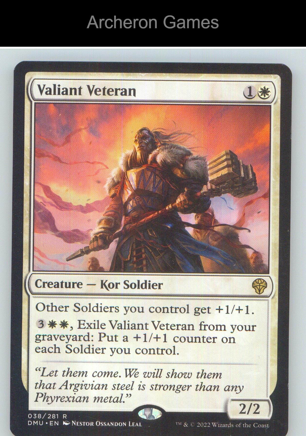 Valiant Veteran DMU 38 R MTG Card NM/EX+