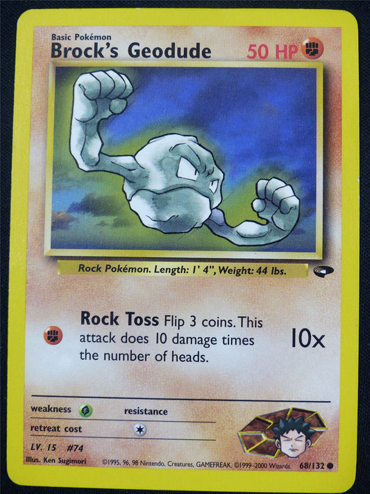 Brock's Geodude 68/132 played - Pokemon Card #4EW