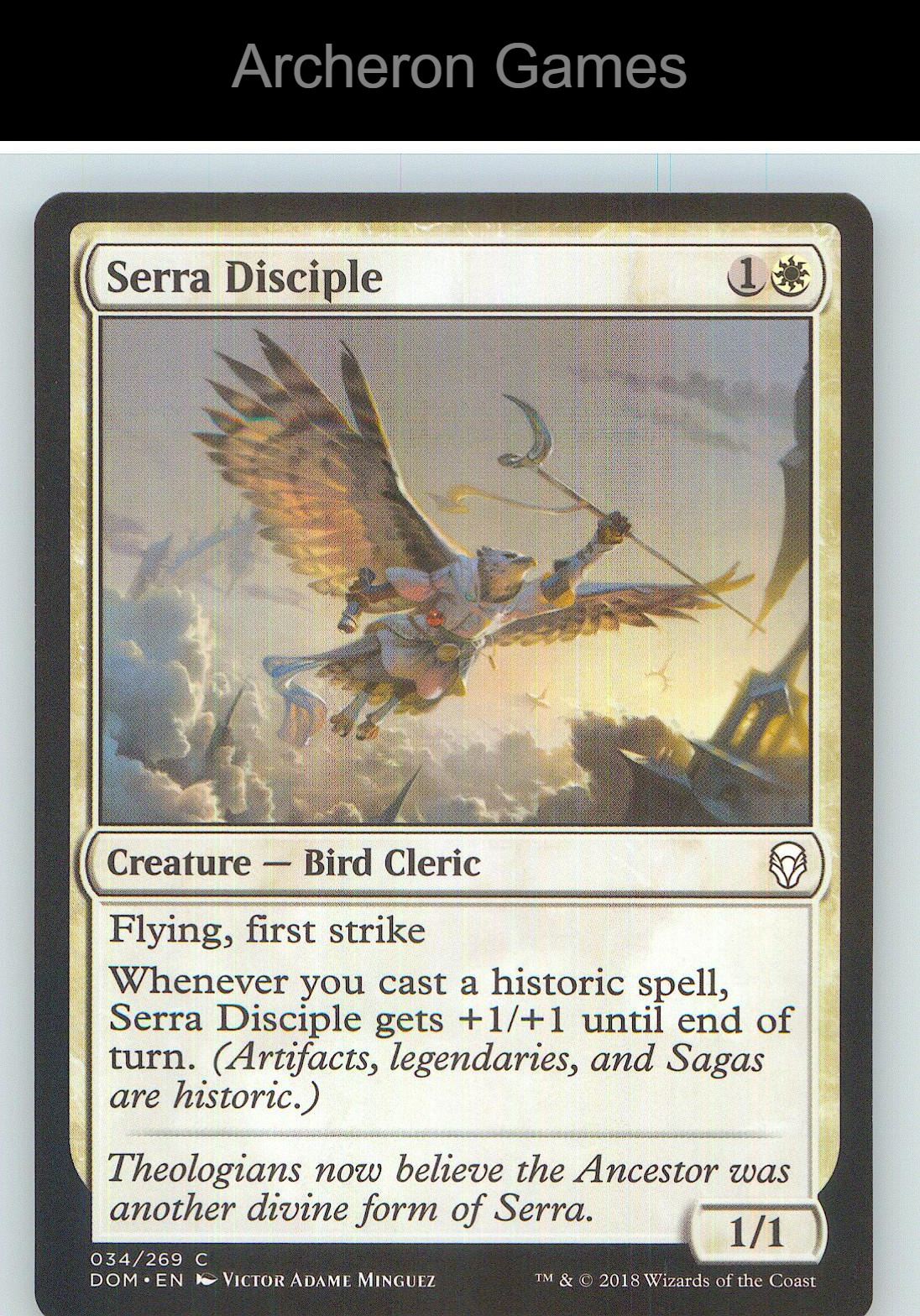 Serra Disciple DOM 34 C MTG Card NM/EX+