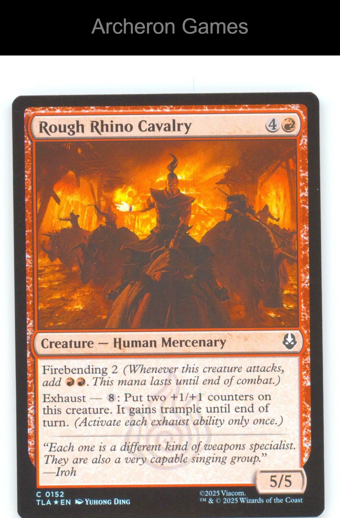 Rough Rhino Cavalry TLA 152 C MTG Card Avatar: The Last Airbender Foil