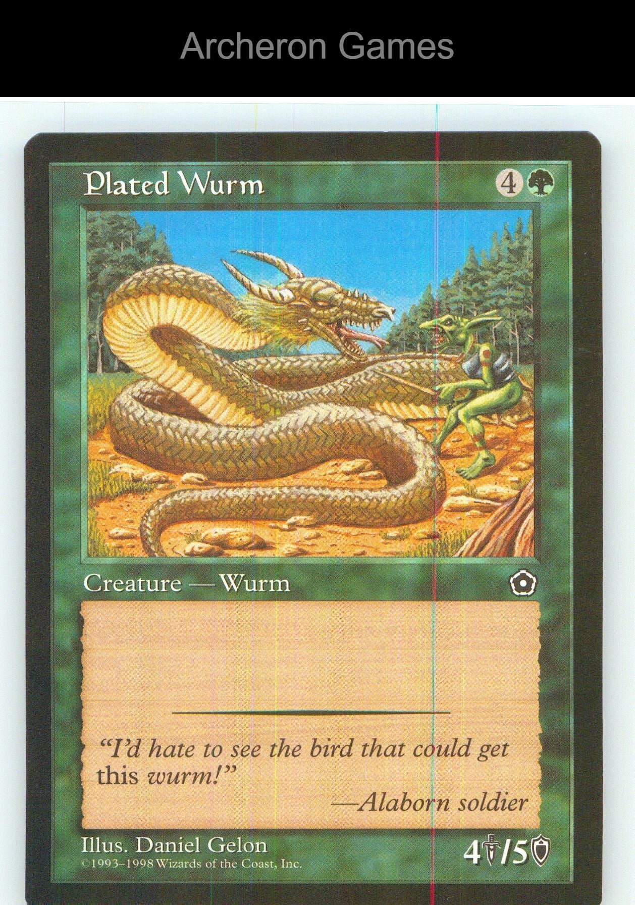 Plated Wurm P02 C MTG Card NM/EX+