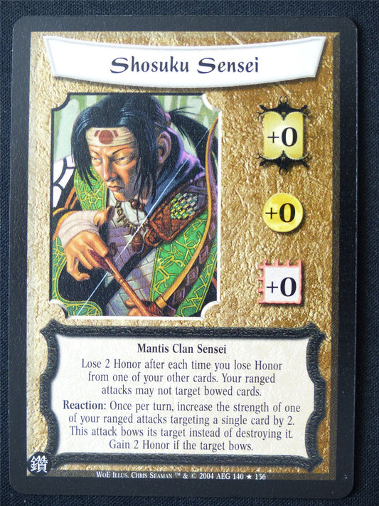 Shosuku Sensei - WoE - Legend of the Five Rings L5R Card #V6
