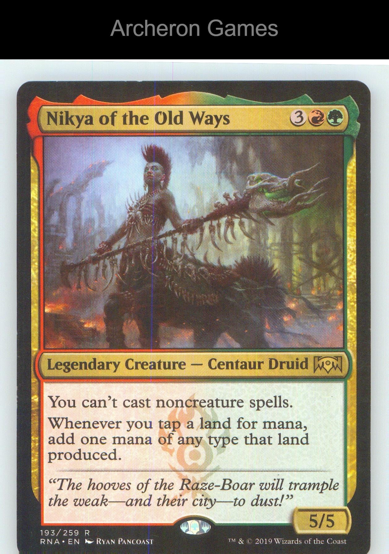 Nikya of the Old Ways RNA 193 R MTG Card NM/EX+