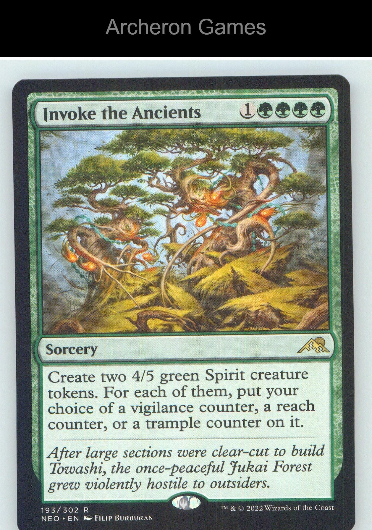 Invoke the Ancients NEO 193 R MTG Card NM/EX+