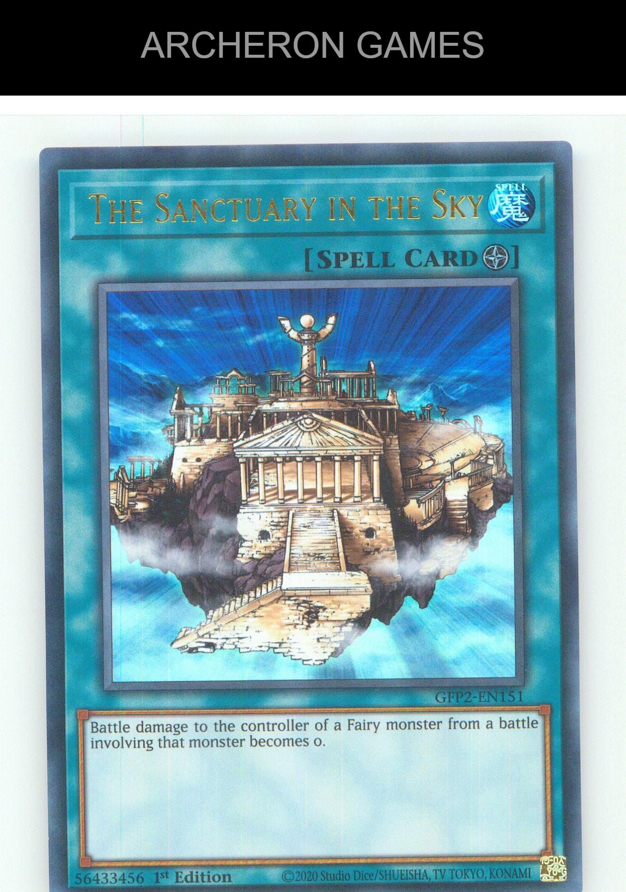 The Sanctuary in the Sky UR YUGIOH Card 1st Edition