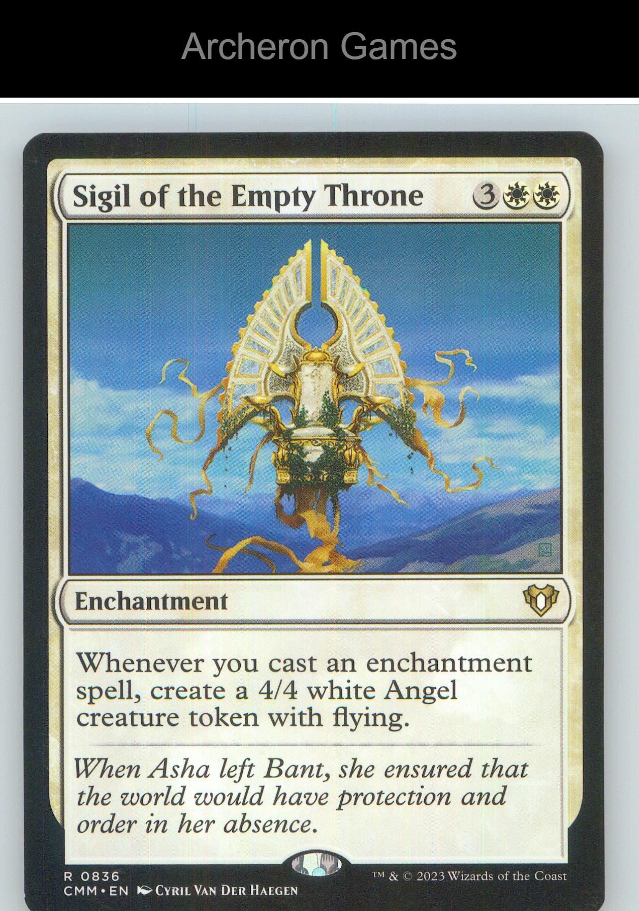 Sigil of the Empty Throne CMM 836 R MTG Card NM/EX+