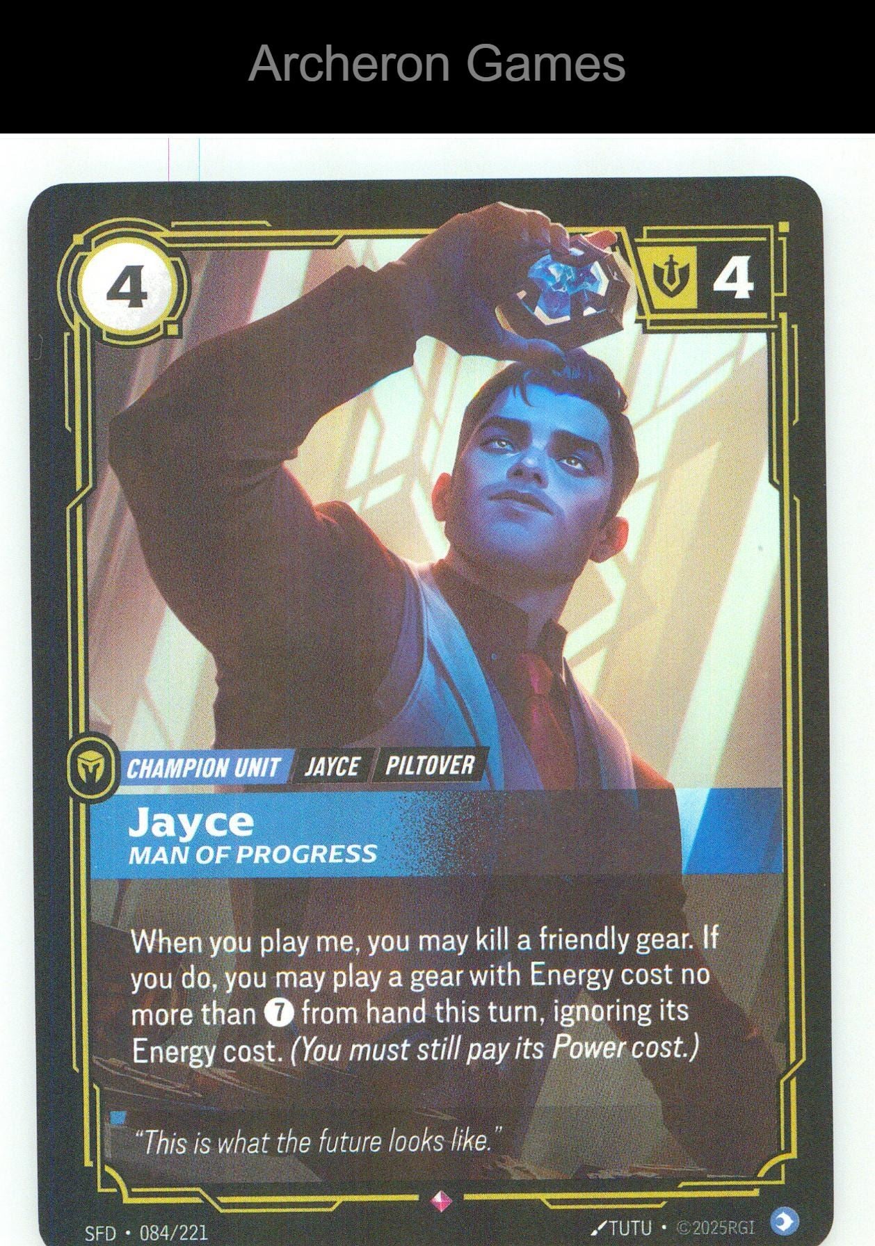 Jayce - Man of Progress SFD 084/221 R Spiritforged Riftbound Card Foil