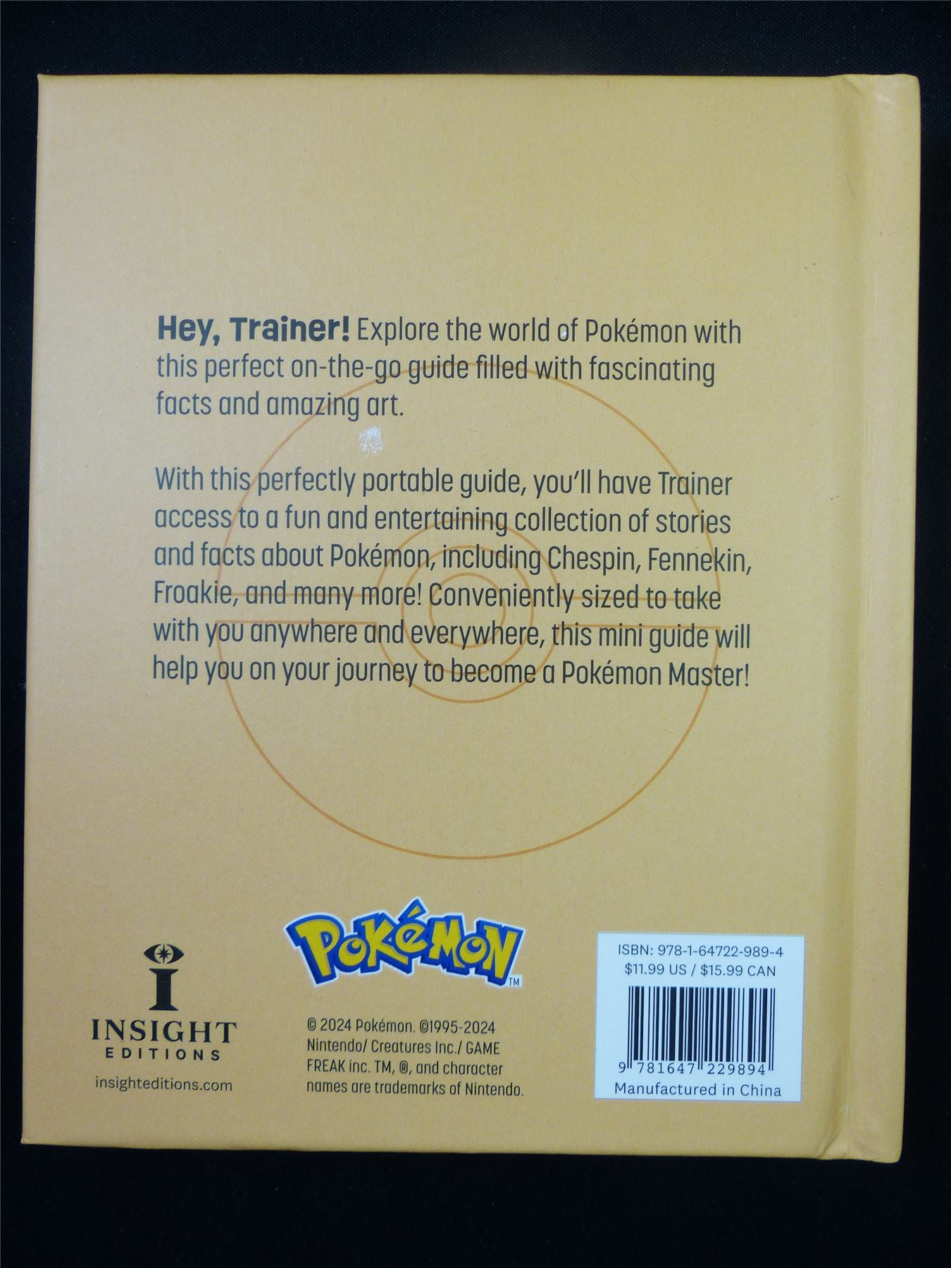 POKEMON Trainer's Mini Exploration Guide to Kalos - Insight Book hardback #300