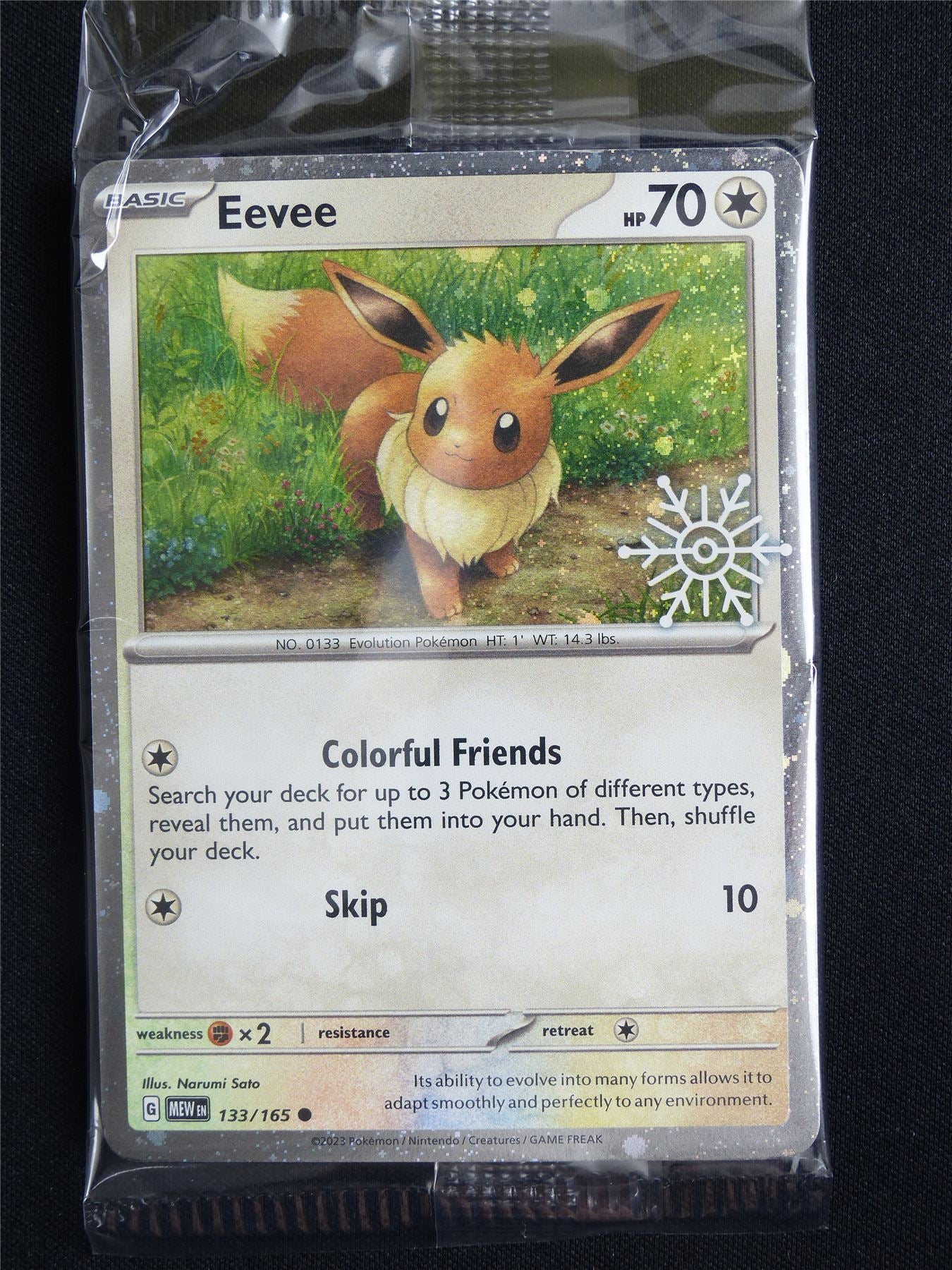 Eevee 133/165 Holo sealed - 2025 Holiday Calendar Promo - Pokemon Card #3D2
