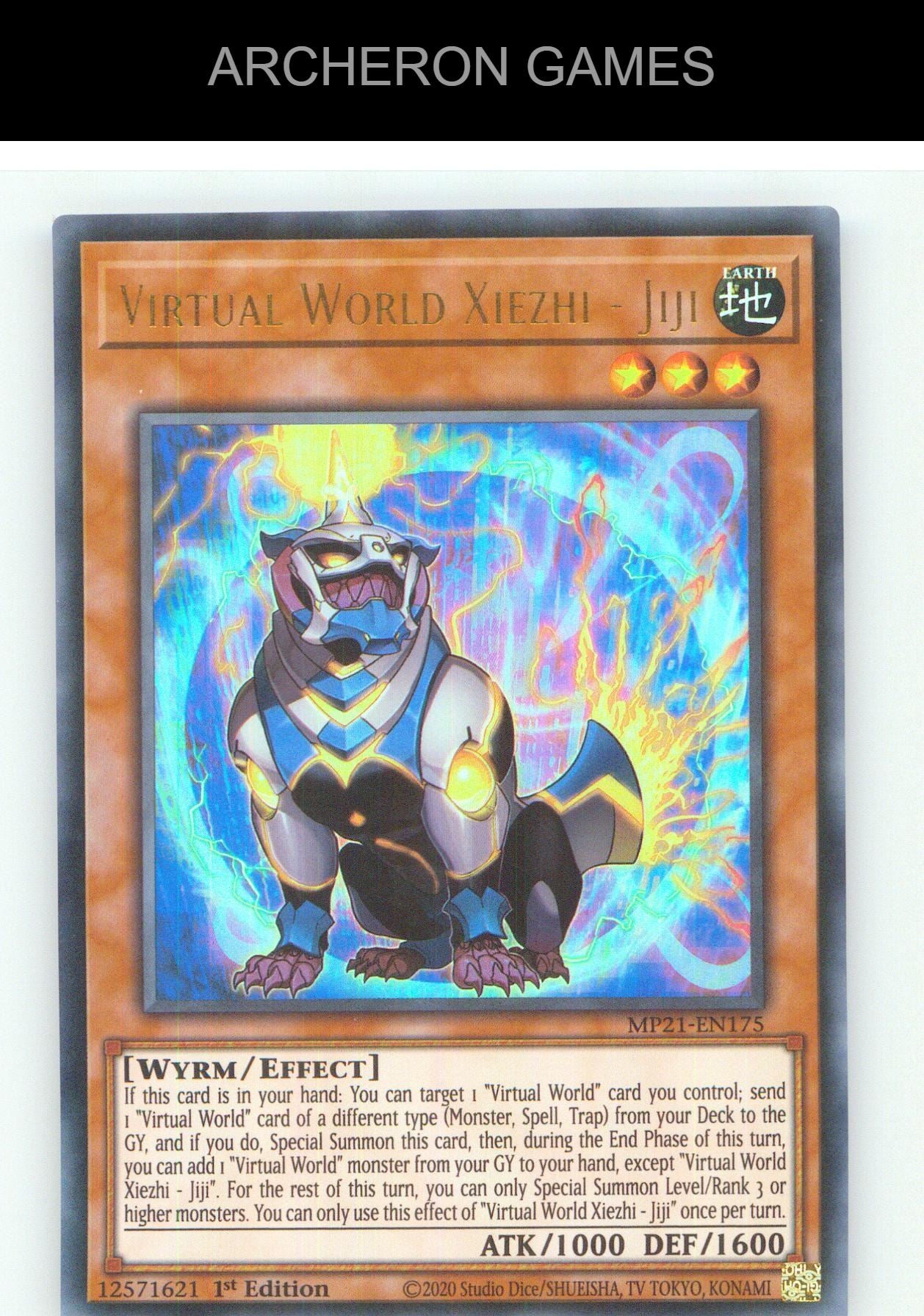 Virtual World Xiezhi - Jiji UR YUGIOH Card 1st Edition