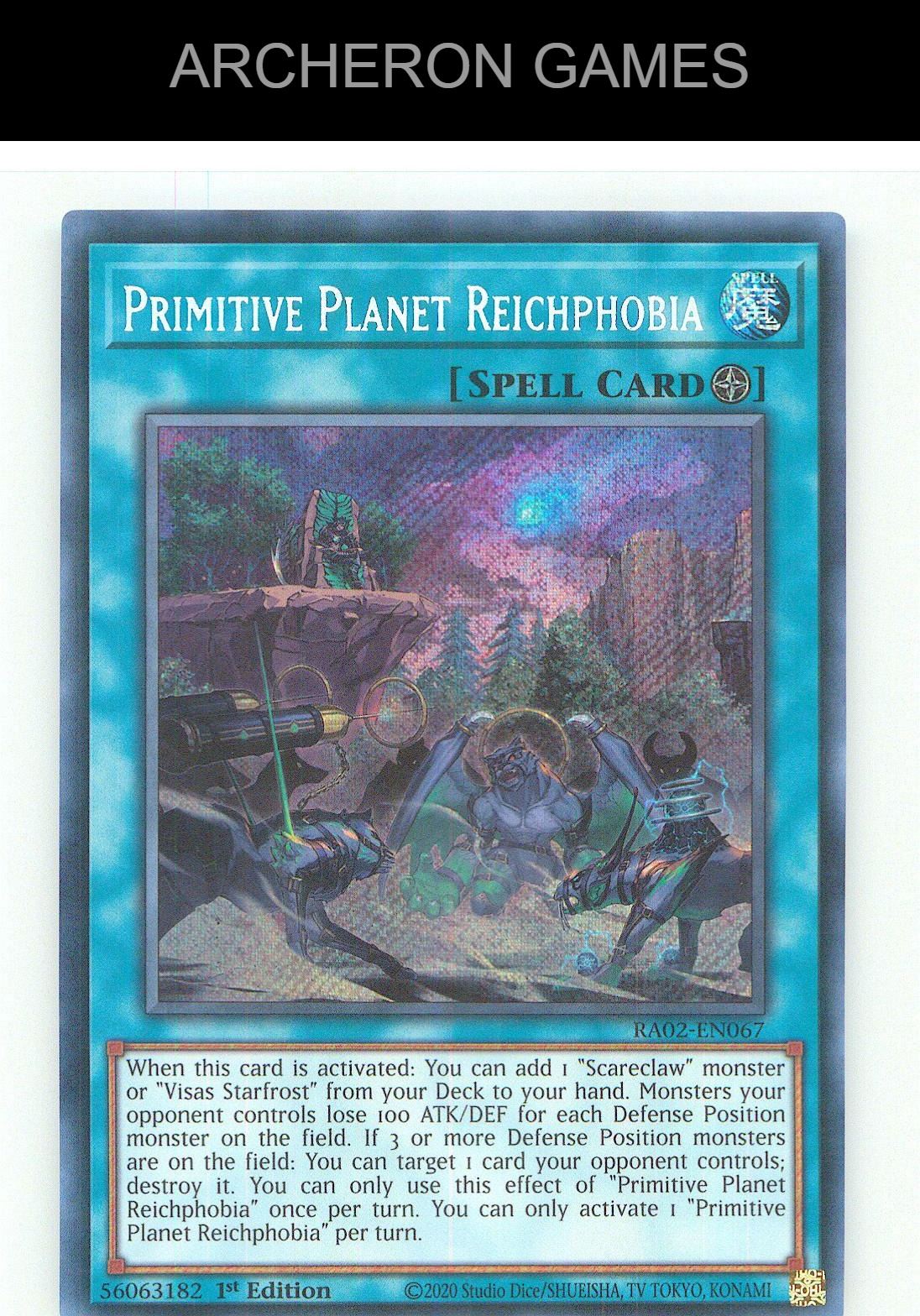 Primitive Planet Reichphobia (Secret Rare) SEC YUGIOH Card 1st Edition