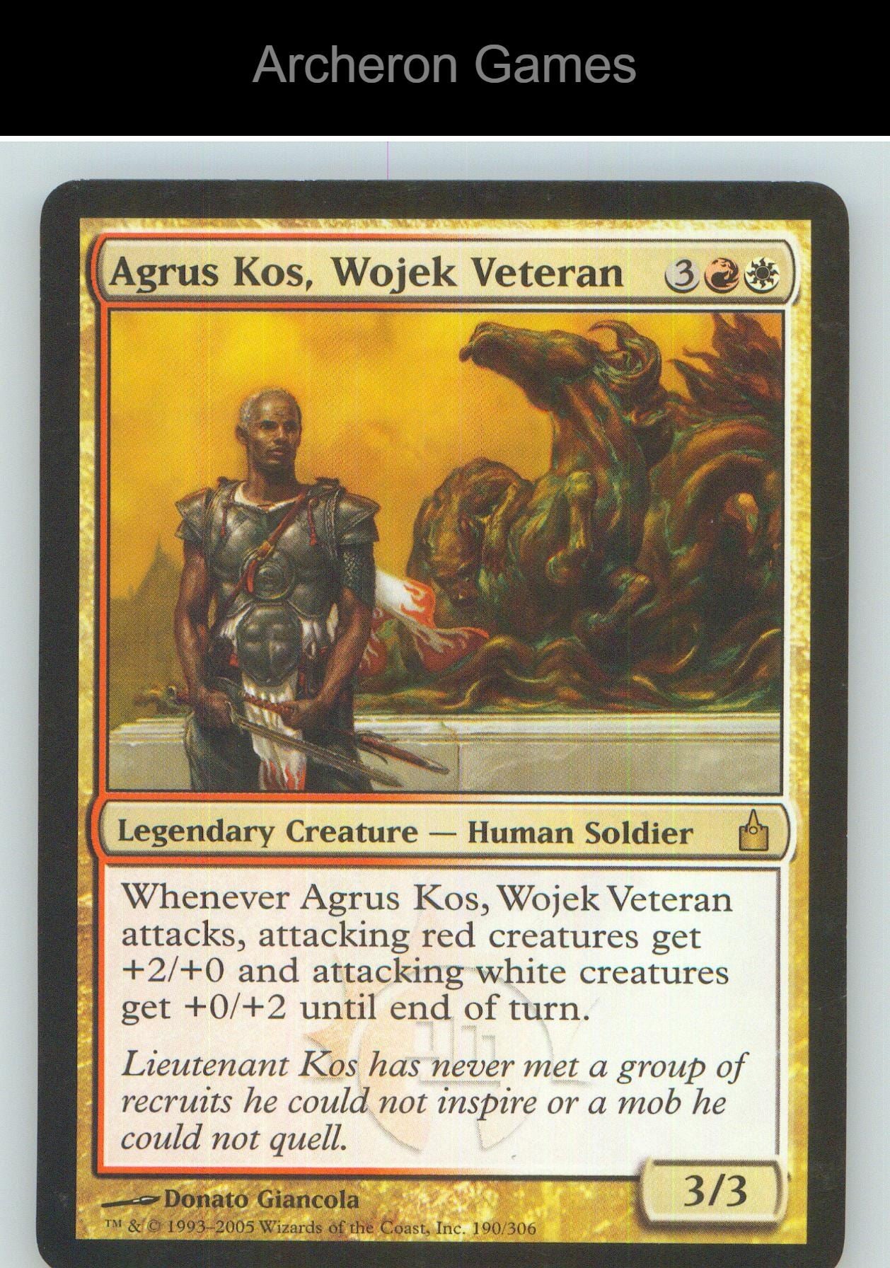 Agrus Kos, Wojek Veteran RAV 190 R MTG Card NM/EX+
