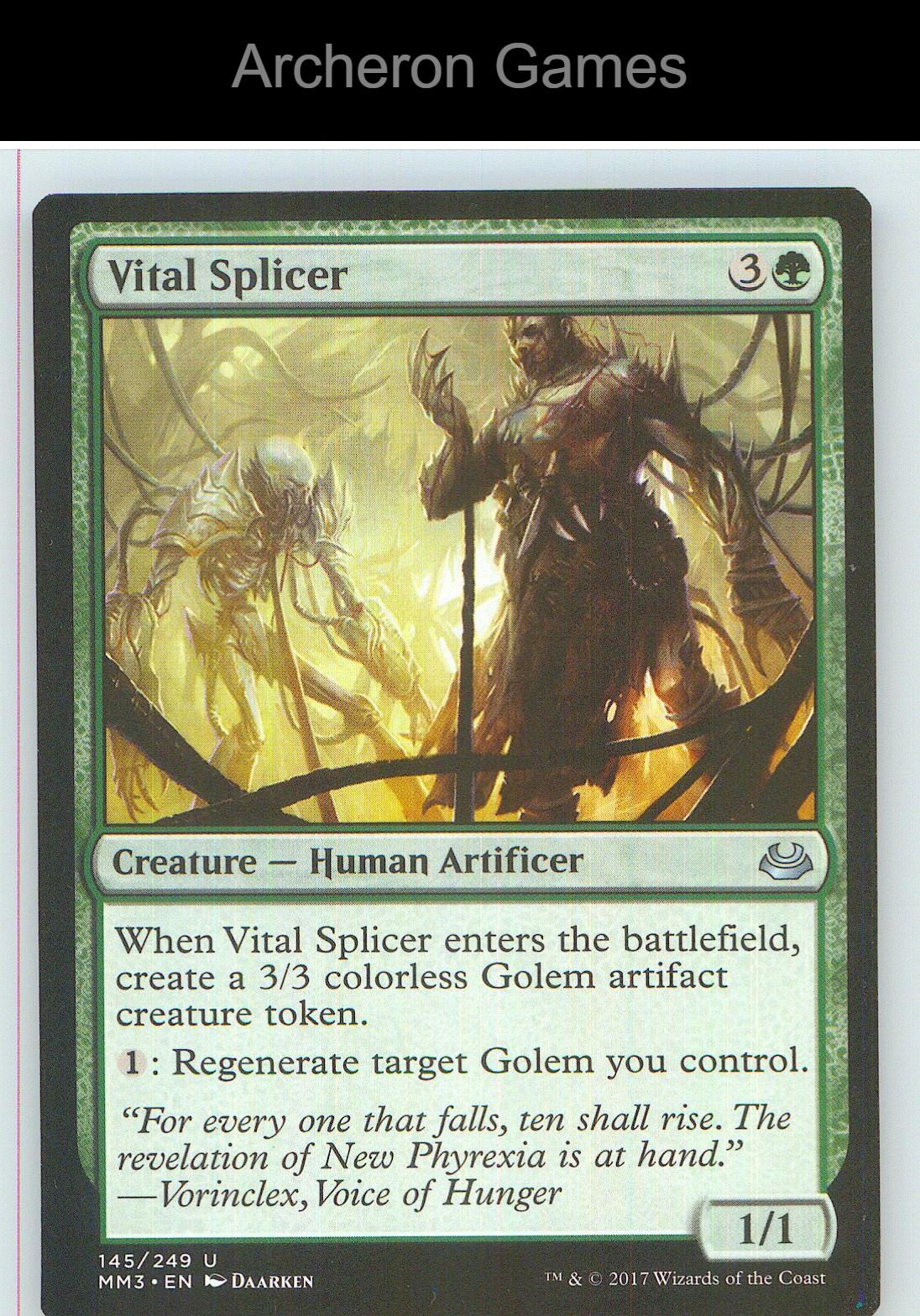 Vital Splicer MM3 145 UC MTG Card NM/EX+